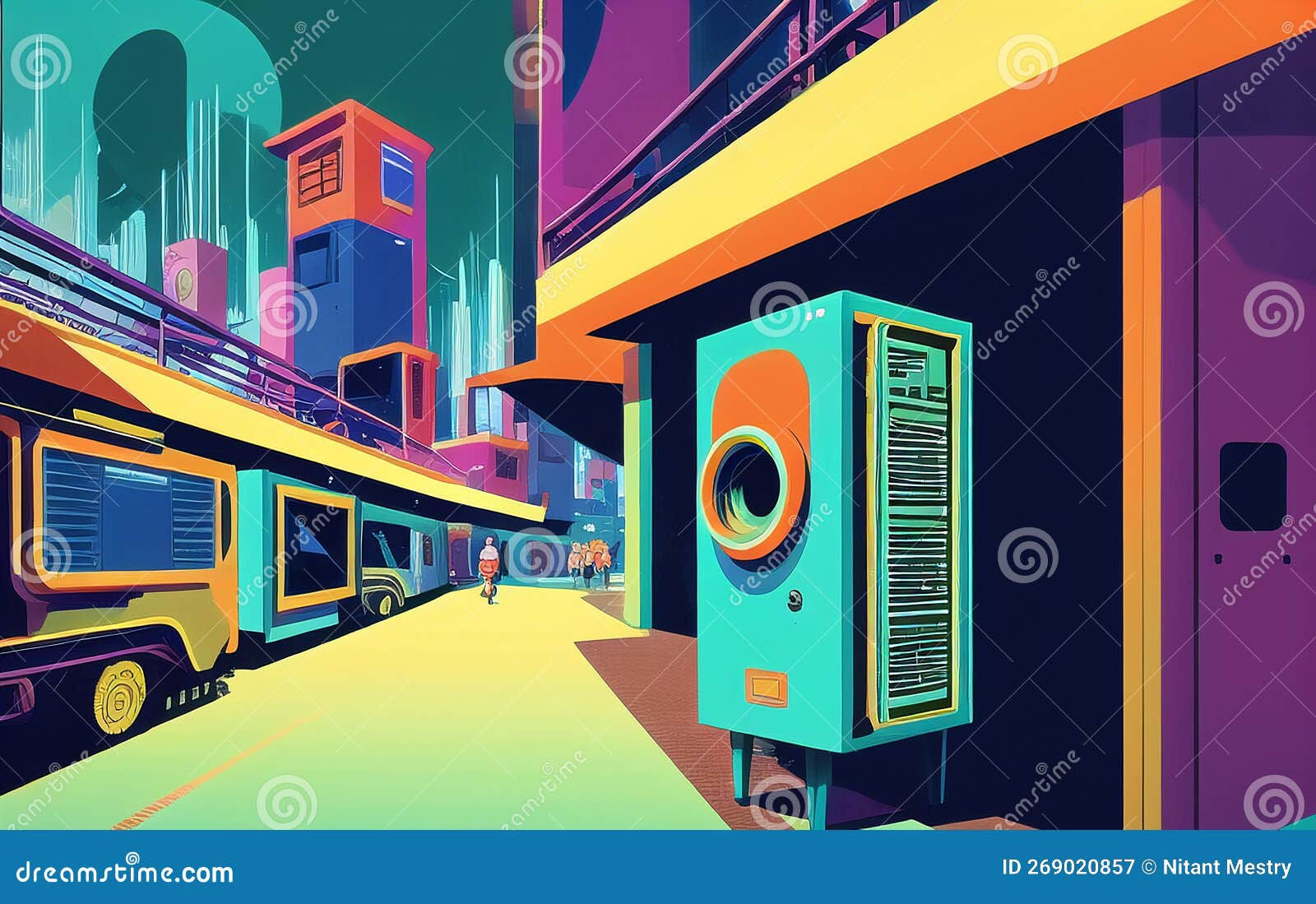 Wallpaper #C2cfDZMBSpphPi3-T-MG453 Cyberpunk Theme Sci Fi Background 3D Rendering of Abstract Neon Mega