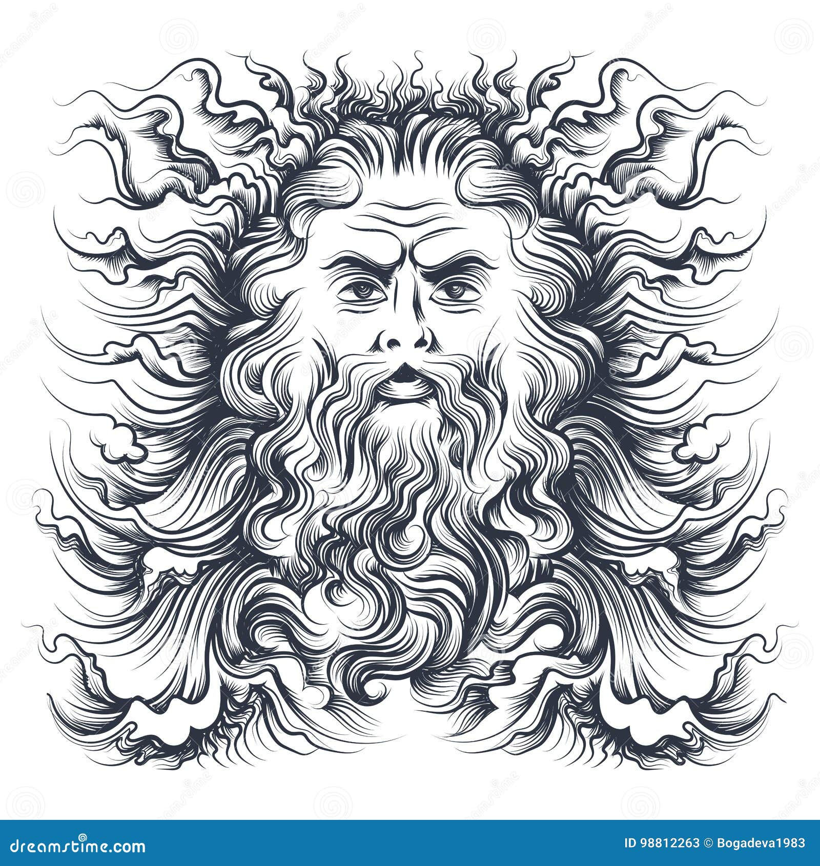 Wallpaper #Zme9-ZIBSpphPi3-ZI4K289 Neptune Head Illustration Stock Vector Illustration of Symbol 98812263