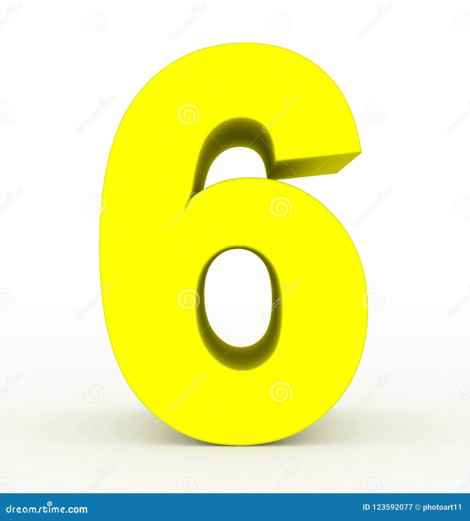 Wallpaper #SR0RK5MBlOZrFDOkU8UX293 Number 6 3D Yellow Isolated on White Stock Illustration Illustration