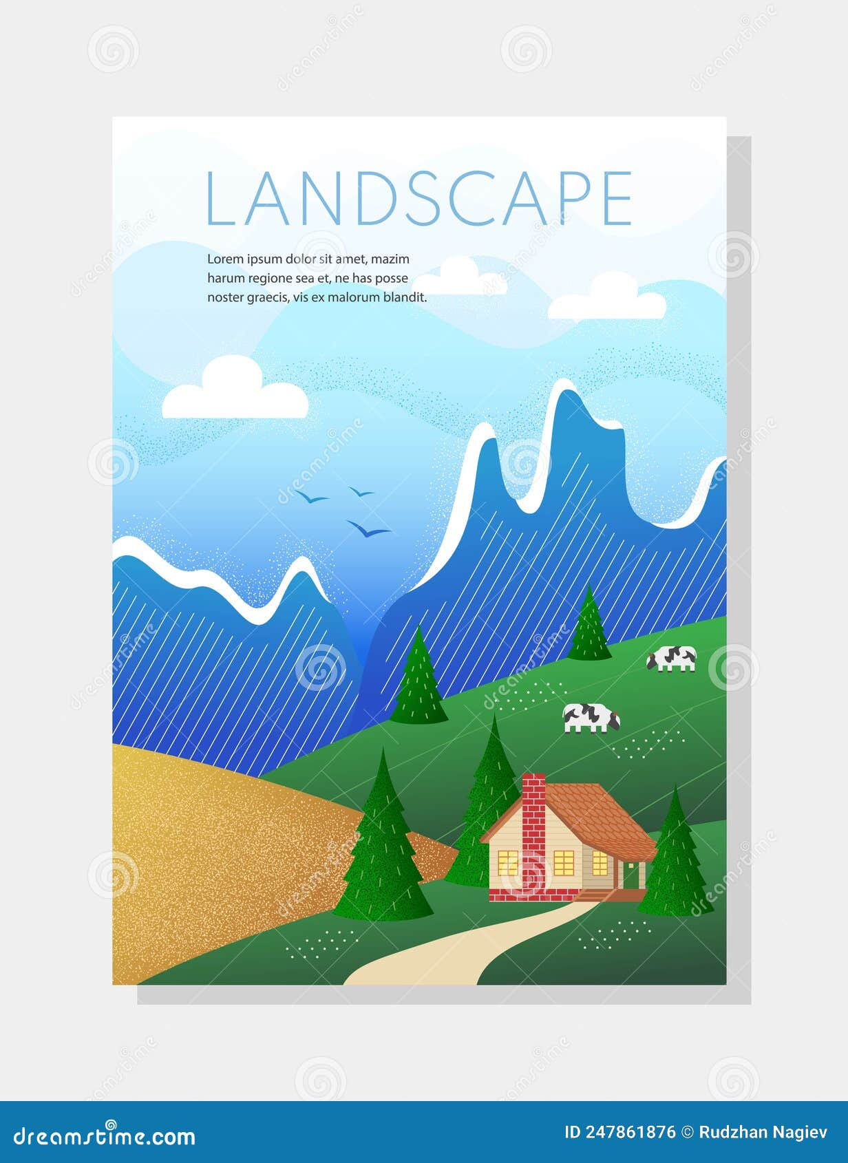Wallpaper #s2eP7pIBSpphPi3-AF09328 Nature and Landscape Concept Stock Vector Illustration of Flat House