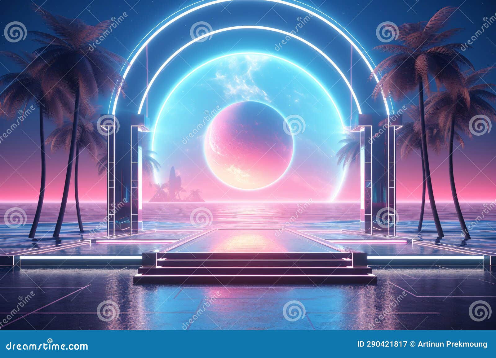 Wallpaper #A0ApMJMBJhL2WPbazsCh66 Neon Light Abstract Background Neon Glowing Lights Stage with 80s