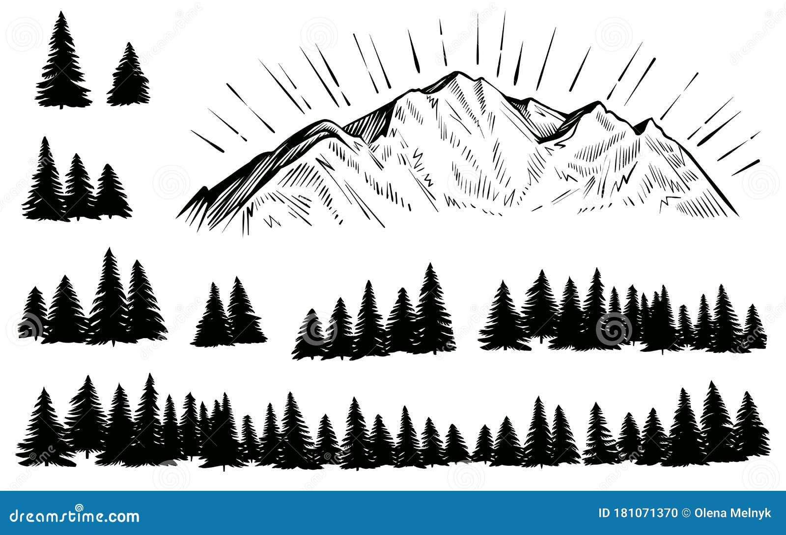 Wallpaper #x--qS5MBMN-XEVvVnztn214 Mountain Tree Line Silhouette