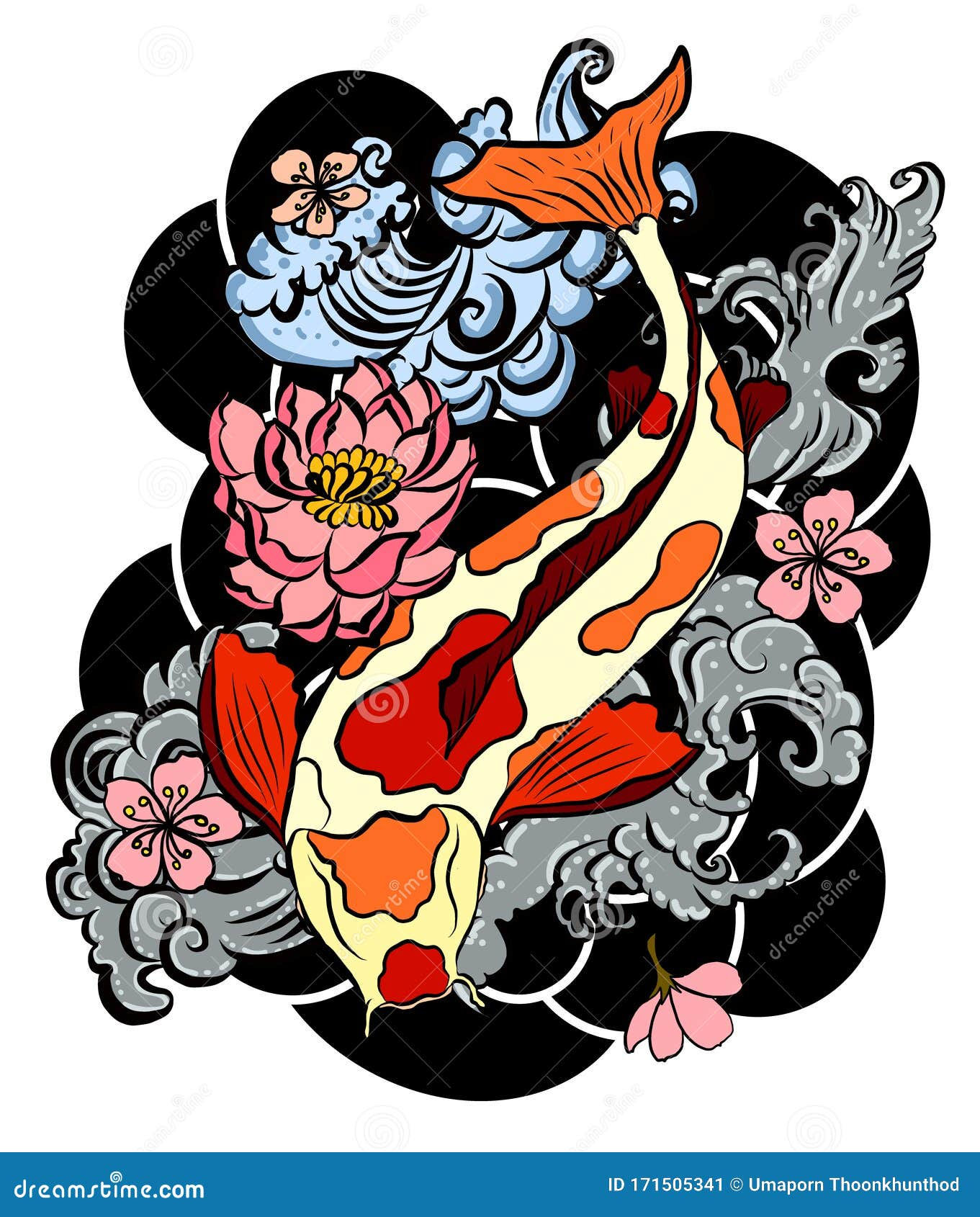 Wallpaper #5e6bc Black Yellow Koi Fish Fish Koi Tattoo Png and Vector with 5016 the