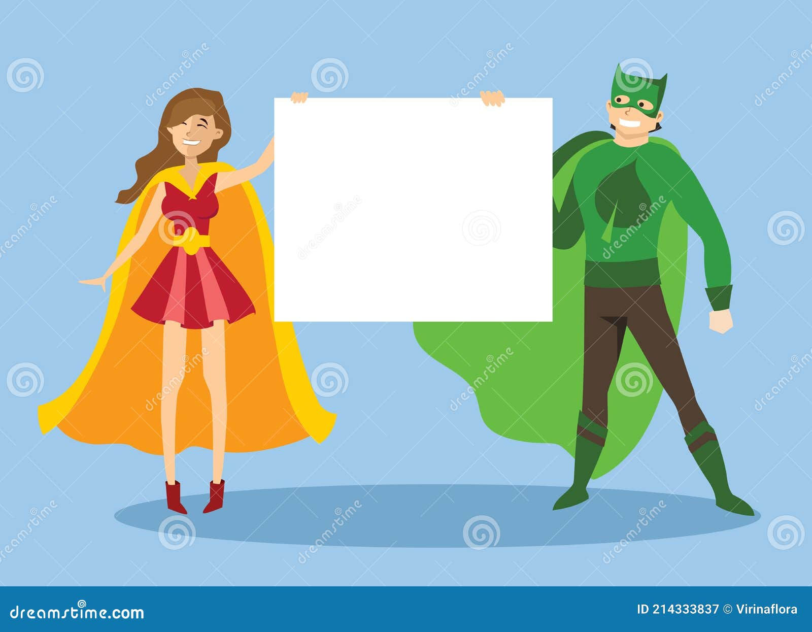 Wallpaper #EjHONZMB5zzyi_yYEVil242 Vector Illustration of Superhero with White Banner Stock Vector