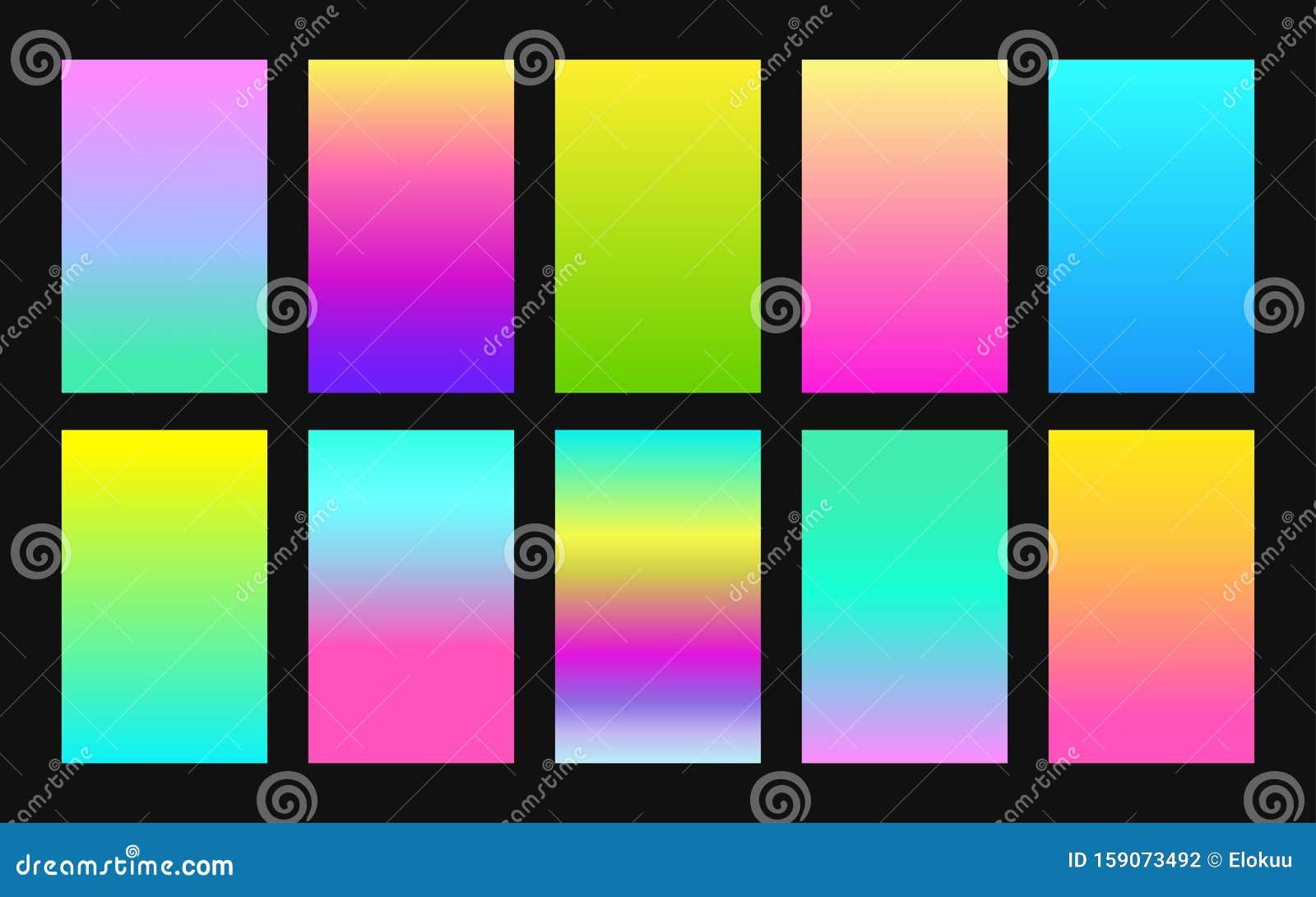 Wallpaper #PfQgOZMBKFX8bn3rinYy180 Vector Set of Gradient Backgrounds Neon Color Stock Vector