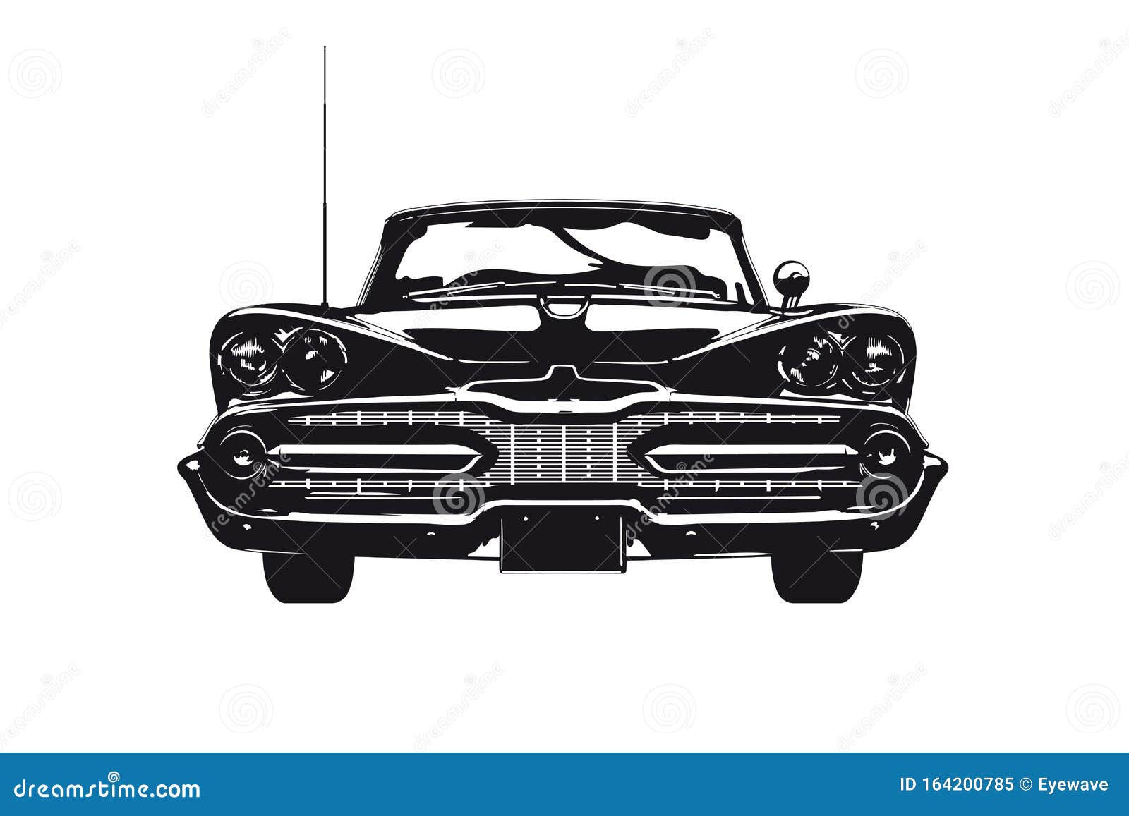 Wallpaper #SCzLSZMB0E1QgA7wqPTc288 Vintage American Car De 1959 Silhueta De Primeira Vista Ilustracao Do