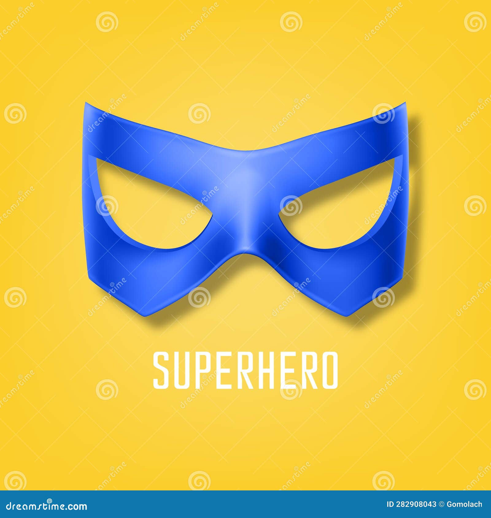 Wallpaper #m2fSBJMBSpphPi3-n7nR4 Vector Realistic Blue Super Hero Mask on Yellow Background Face