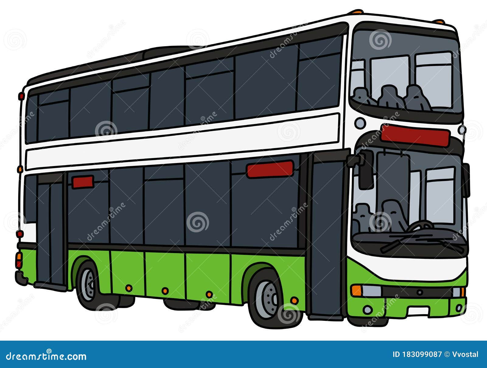 Wallpaper #5_8FapMB3lSXT3zUC-WN348 The Green and White Double Decker Bus Stock Vector Illustration of
