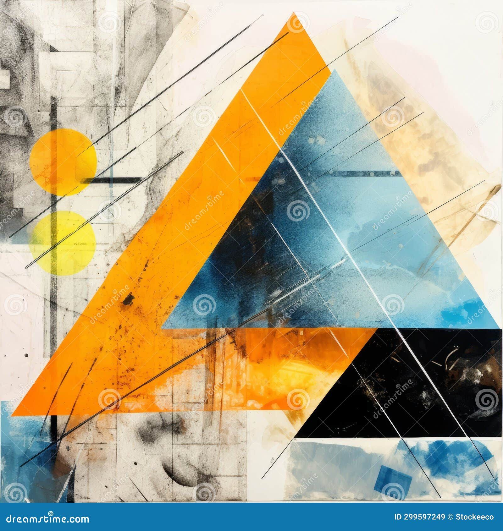 Wallpaper #6mcM8ZIBSpphPi3-jmn8266 Layered and Complex Abstract Painting with Triangles Stock Illustration
