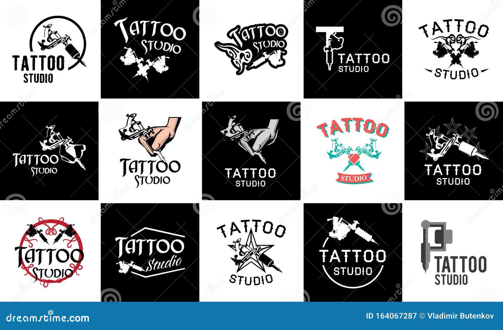 Wallpaper #zDNQM5MBcgDP3FvJt6pR193 Vector Set of Logos for Tattoo Salon and Studio Stock Illustration