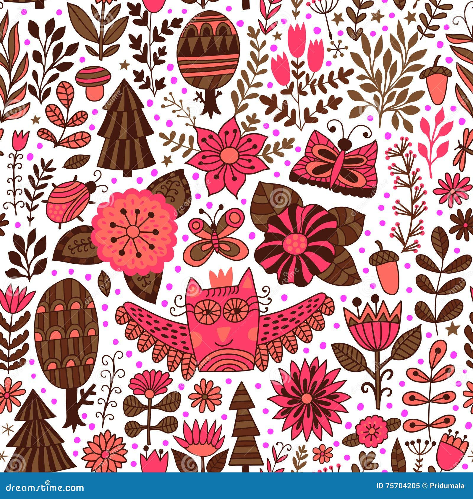Wallpaper #lGcDC5MBSpphPi3-T9ct15 Vector Forest Design Floral Seamless Pattern Stock Vector