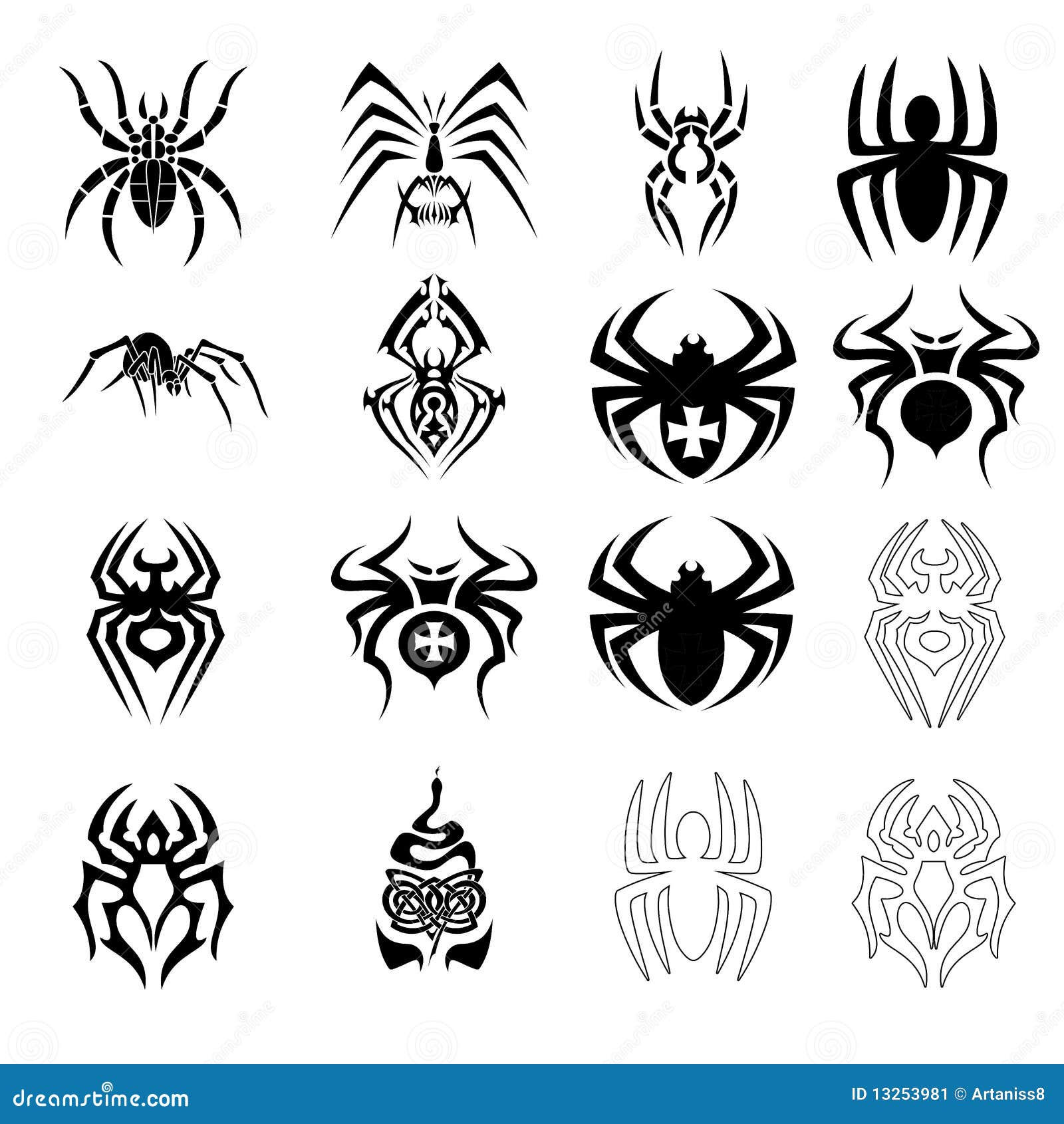 Wallpaper #0mdy_pIBSpphPi3-M59t250 Vector Set of Spider Symbols Stock Vector Illustration of Isolated