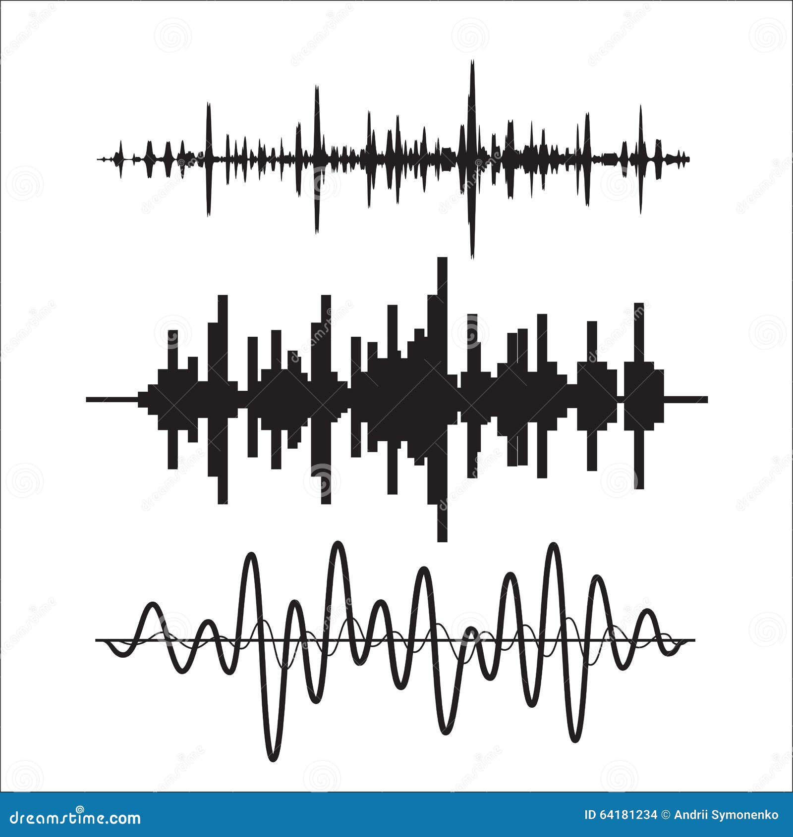 Wallpaper #YmcfCZMBSpphPi3-Vc48259 Vector Sound Waves Set Vector Illustration Stock Vector