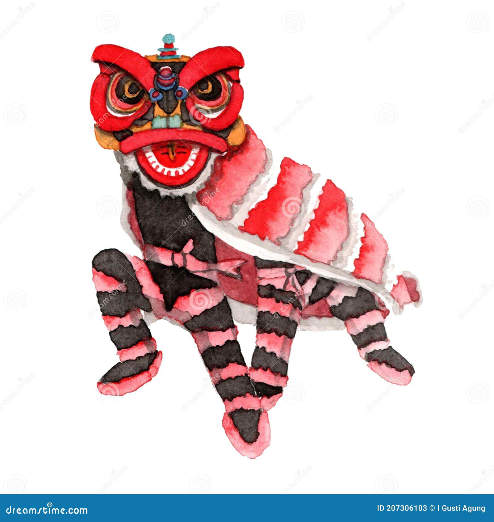 Wallpaper #zWeuD5MBSpphPi3-xu9U315 Very Detailed and Beautiful Black and Red Chinese Barongsai Full Body