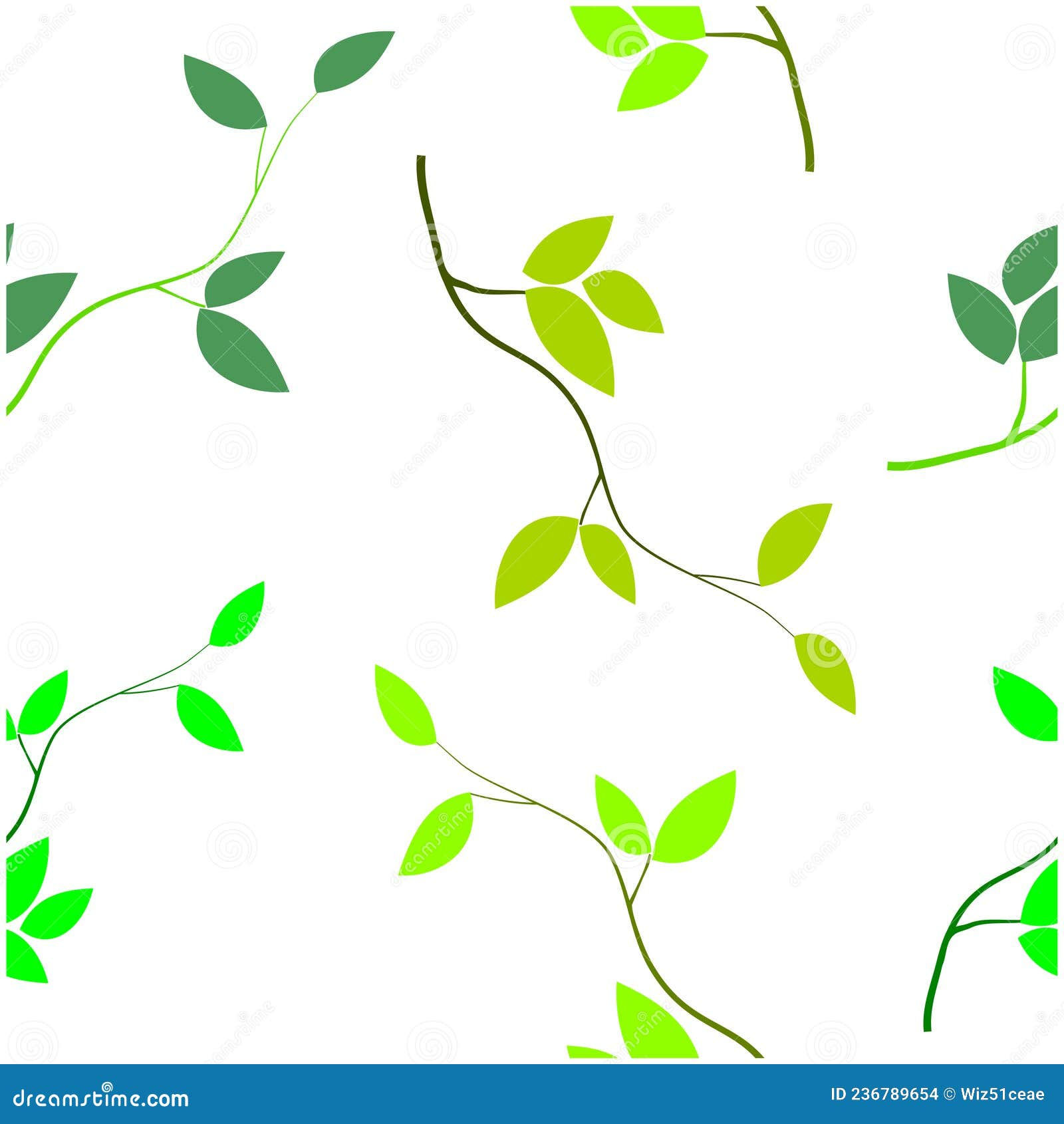Wallpaper #am19apcBycdYOYFTxHE698 Vector Seamless Pattern of Green Leaves on White Background Stock