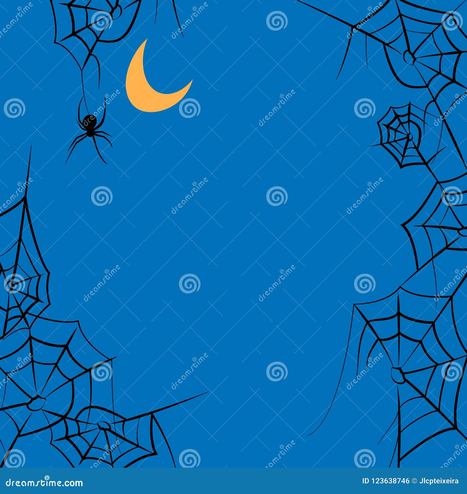 Wallpaper #V4v_dpcBcm9NJah-YnkY115 Spider Webs and Moon Halloween Frame Vector Stock Vector Illustration