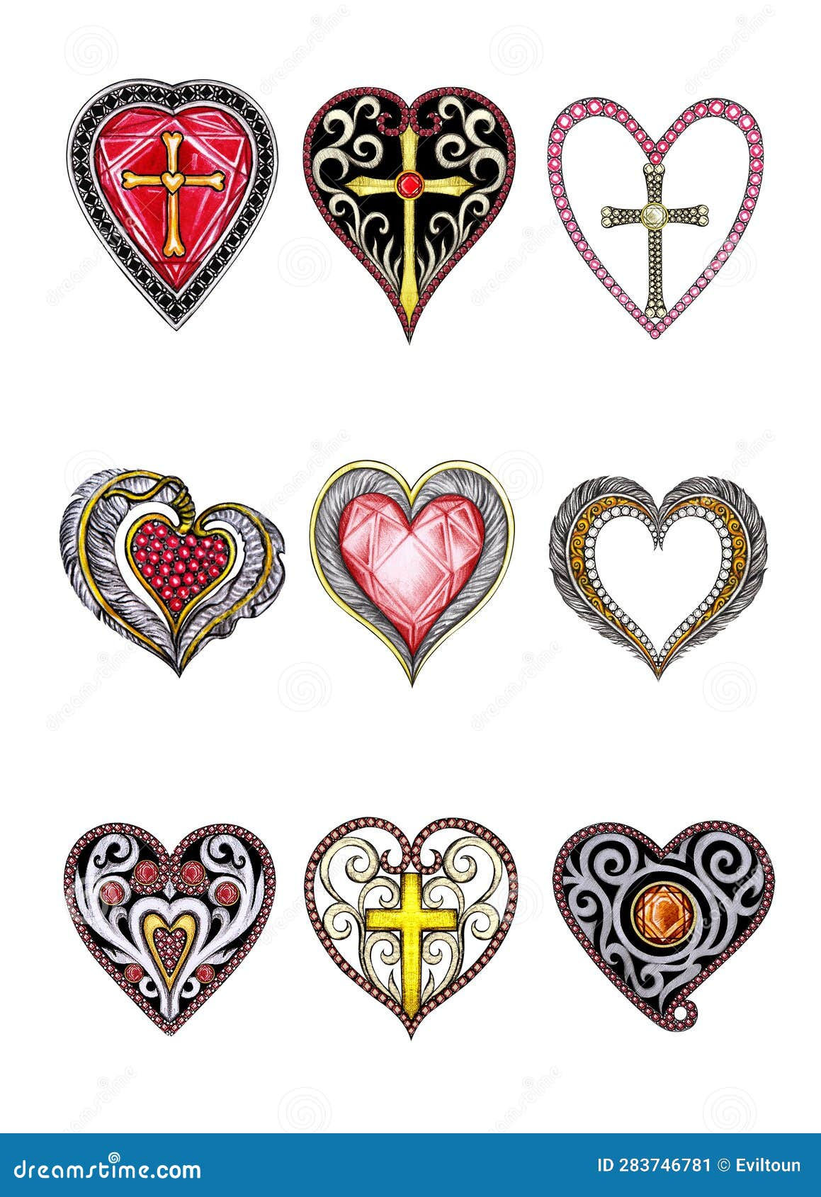 Wallpaper #12eRAJMBSpphPi3-GKYv246 Jewelry Design Pattern Fancy Heart Stock Illustration Illustration