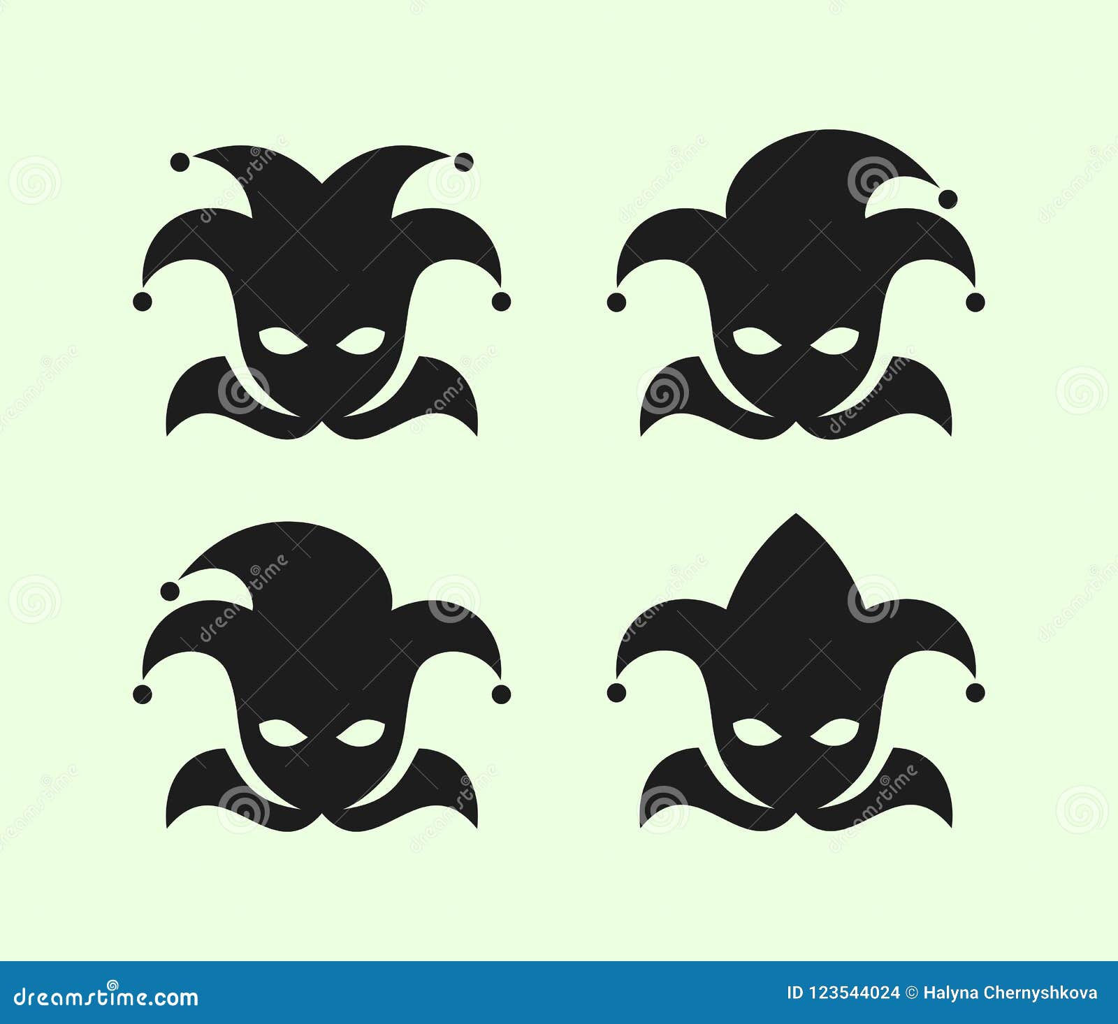 Wallpaper #5nd0J5MB-pgBXx60uKXh167 Joker in Clown Cap with Bells Icons Set Stock Vector Illustration of