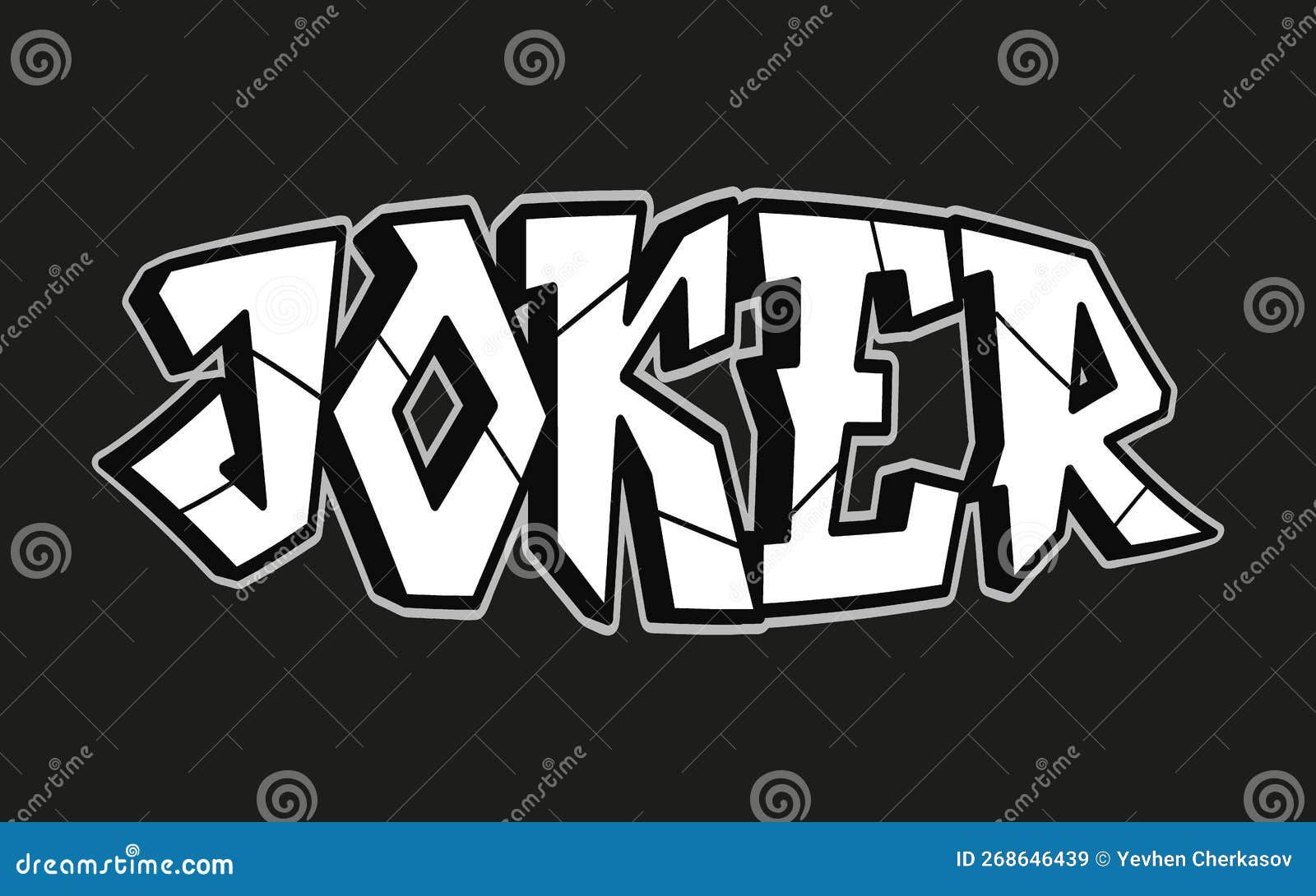 Wallpaper #62cCAJMBSpphPi3-06SW56 Joker Word Trippy Psychedelic Graffiti Style Lettersvector Hand Drawn