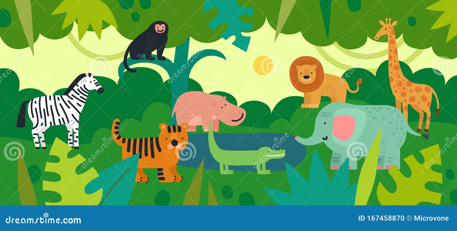 Wallpaper #03c4b Happy Jungle Safari Birthday Our Amhiraya Studio