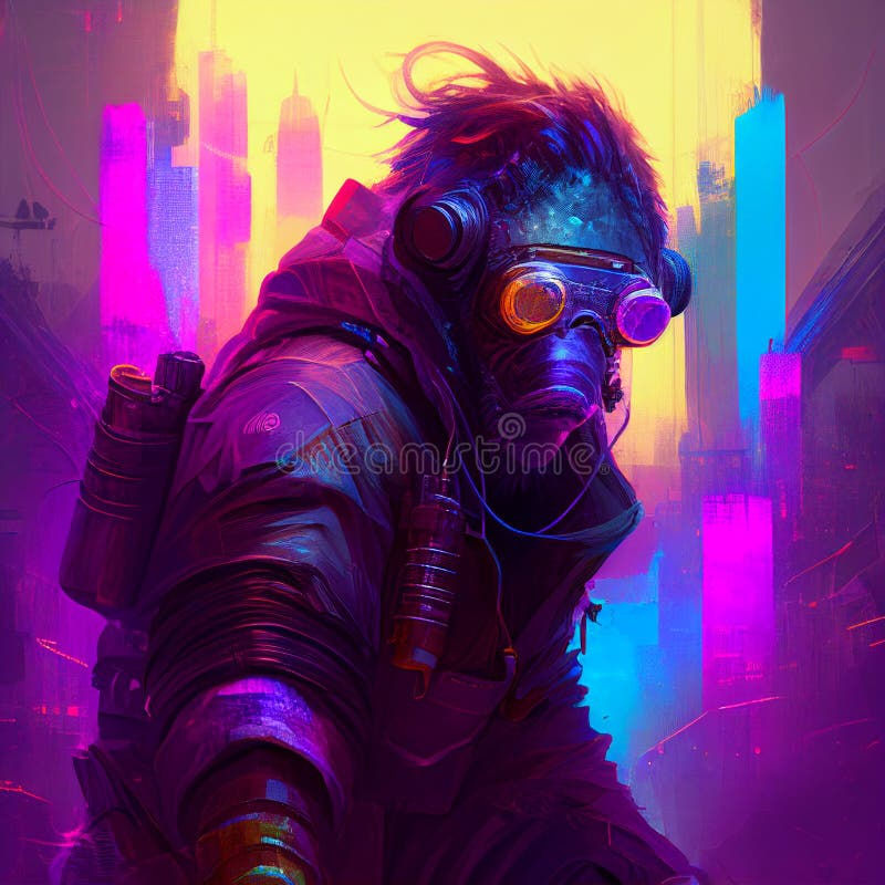 Wallpaper #SLhR2ZIBJvJKYCmEiexE291 Cyberpunk Monkey with Hi Tech Suit Stock Illustration Illustration of