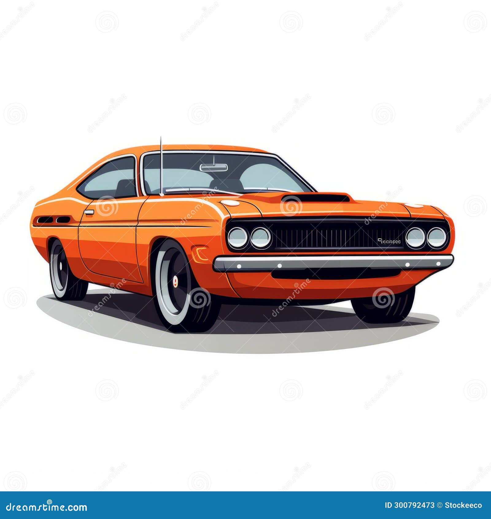 Wallpaper #UEABMJMBJhL2WPbawr9e295 Orange Muscle Car Cartoon Vector Cartoondealercom 28544339