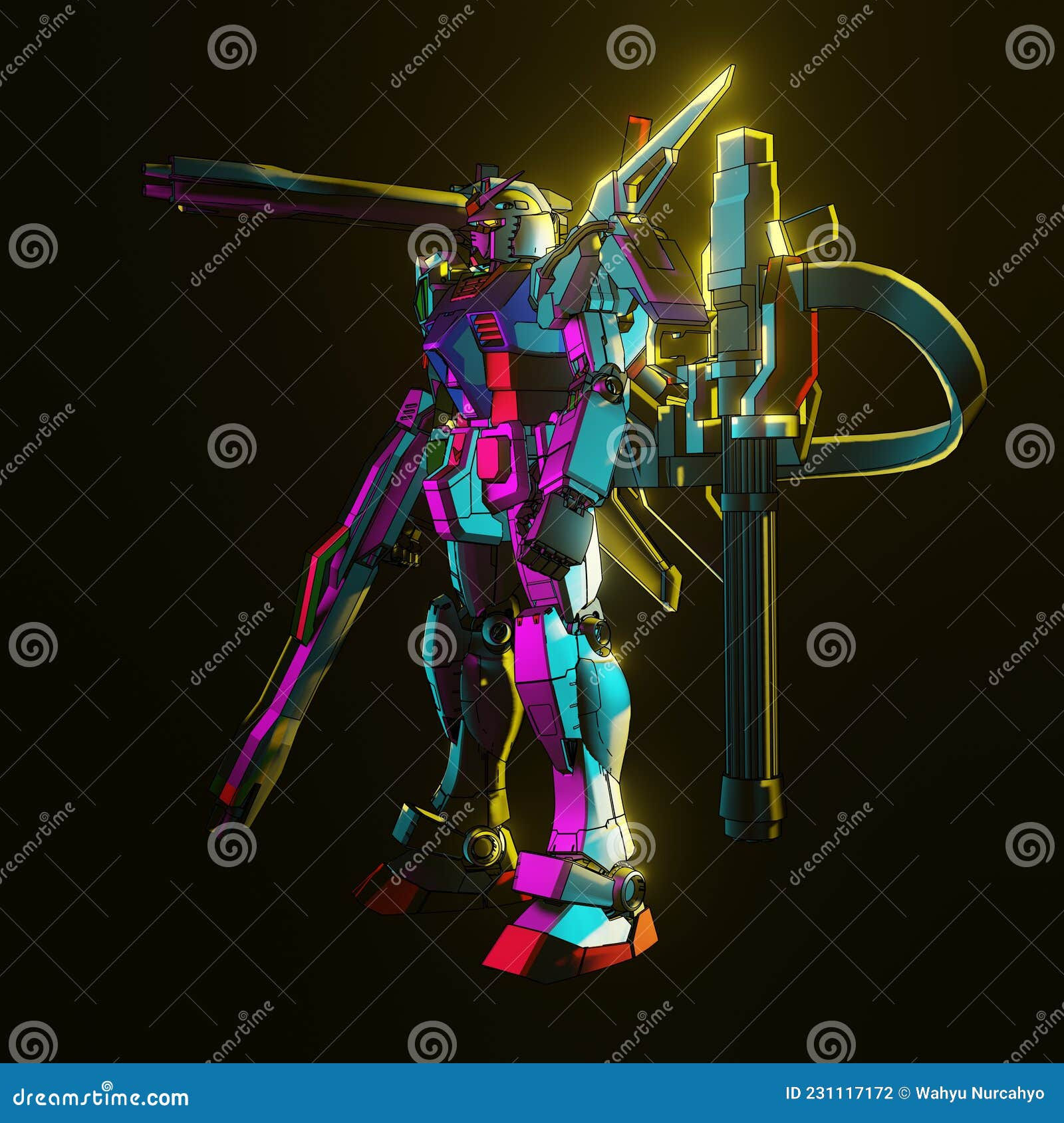 Wallpaper #FTHPNZMB5zzyi_yY1ljw243 Illustration of an Ancient Combat Robot Editorial Photography
