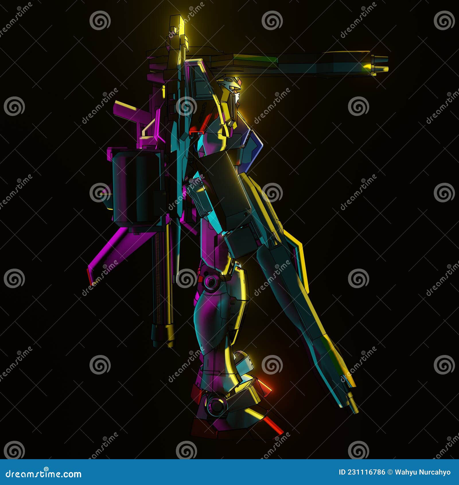 Wallpaper #FTHPNZMB5zzyi_yY1ljw234 Illustration of an Ancient Combat Robot Editorial Photo Illustration