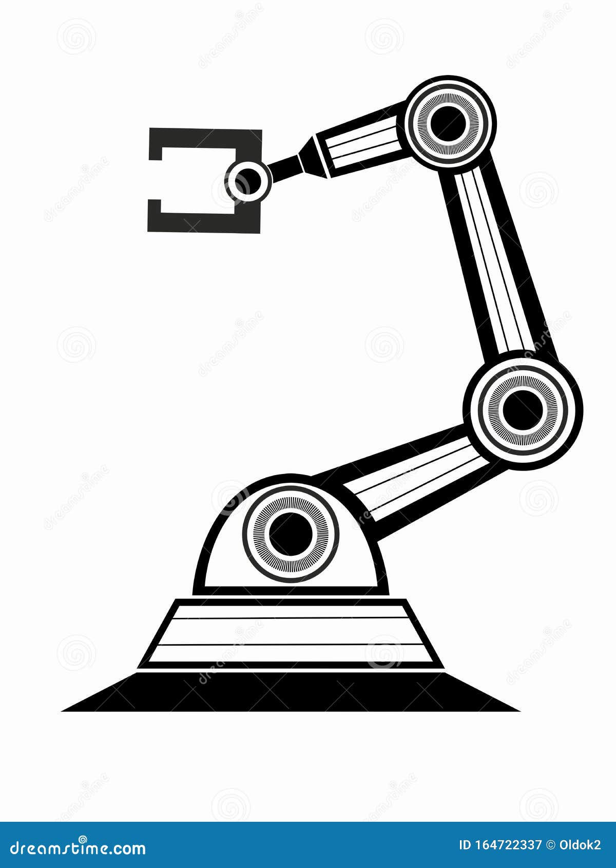 Wallpaper #m0ARMJMBJhL2WPba_L8Z70 Isolated Illustration of a Robotic Arm Vector Drawing Stock Vector