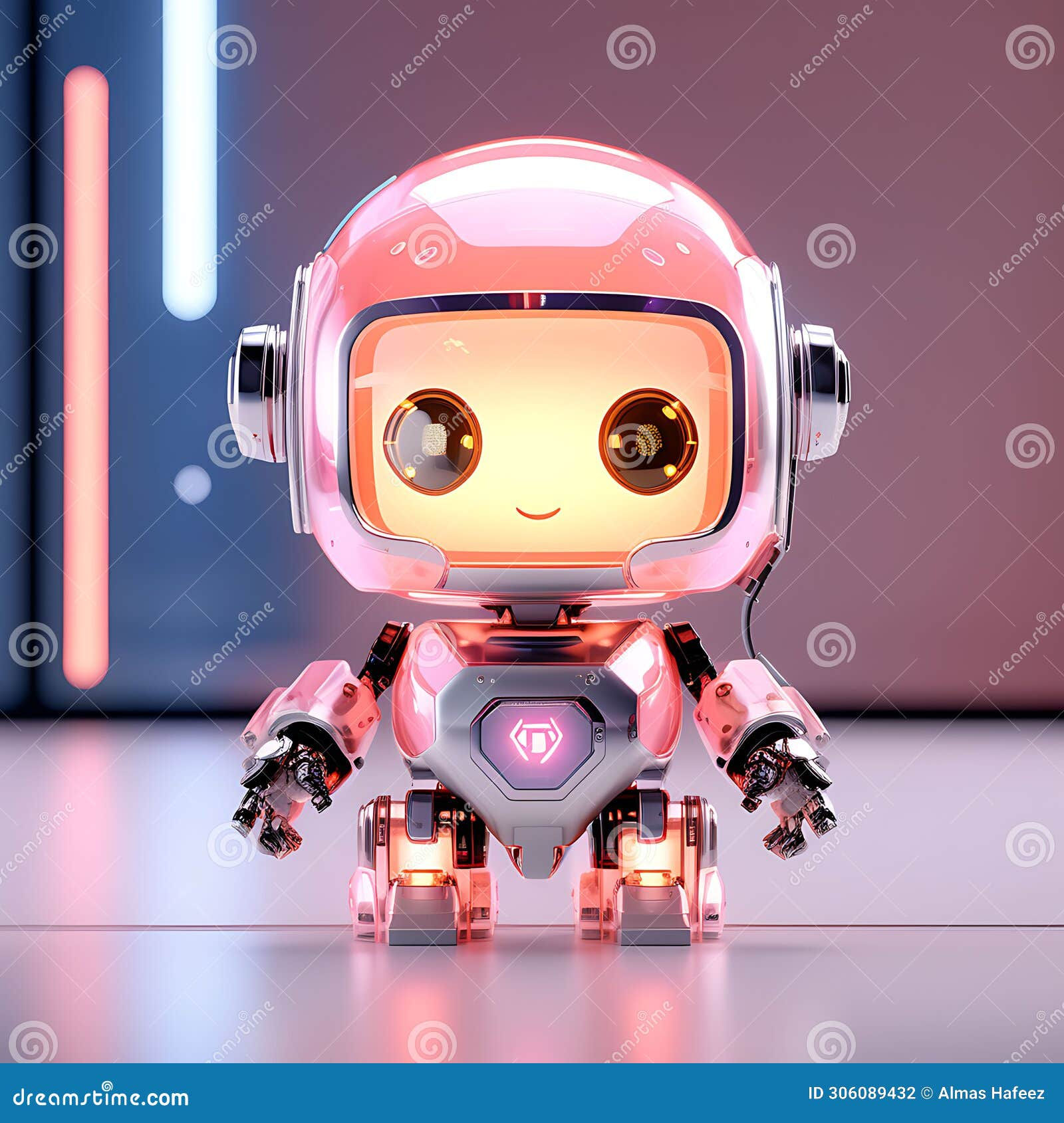 Wallpaper #q8kYjZcB-VVLIetlw2nT6 Cute Aesthetic Tiny Translucent Polycarbonate Robot with LED Screen
