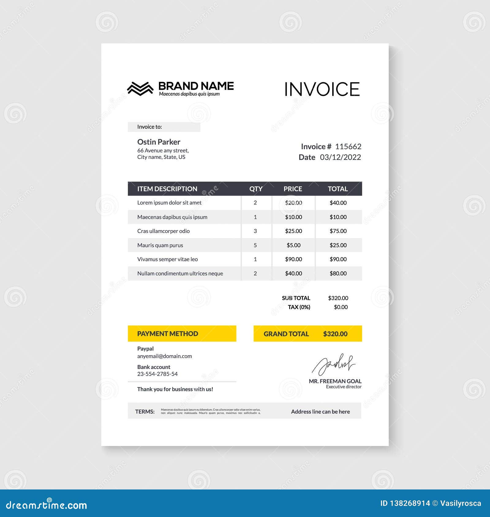 Wallpaper #XR0NLZMBlOZrFDOkqs4j314 Invoice Minimal Design Template Bill Form Business Invoice Accounting