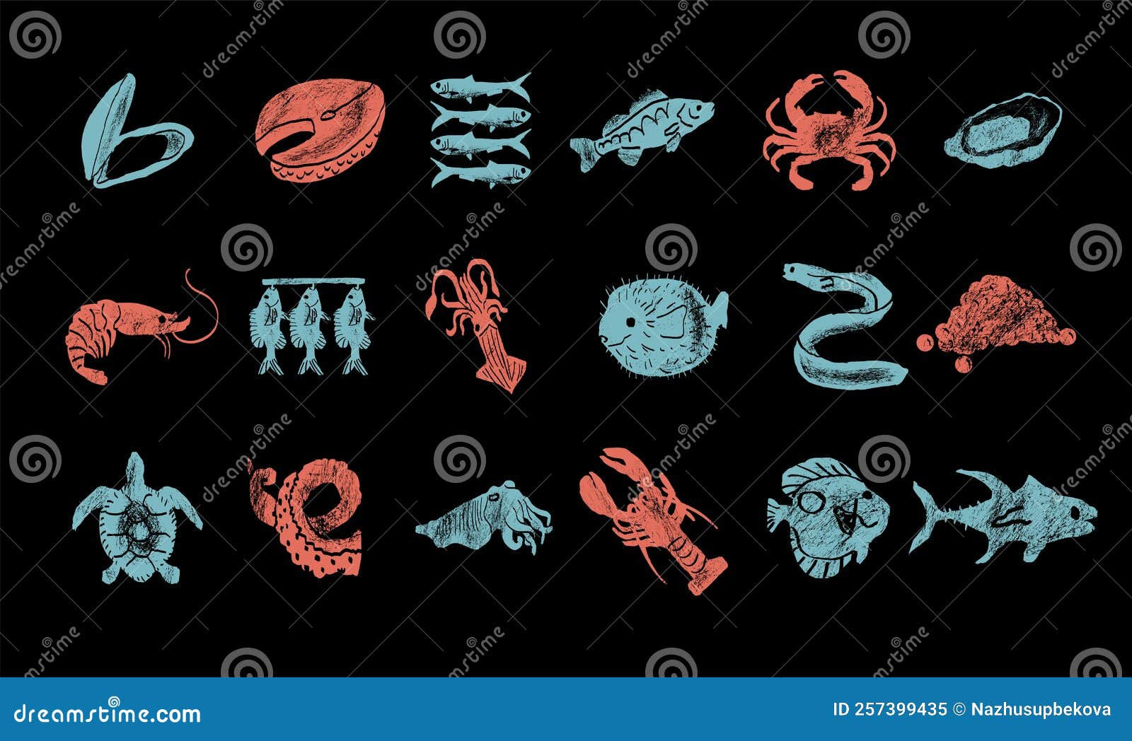 Wallpaper #aWdbBJMBSpphPi3--bfl244 Fishes Arthropods and Seafood in a Abstract Draw Design Simple Flat