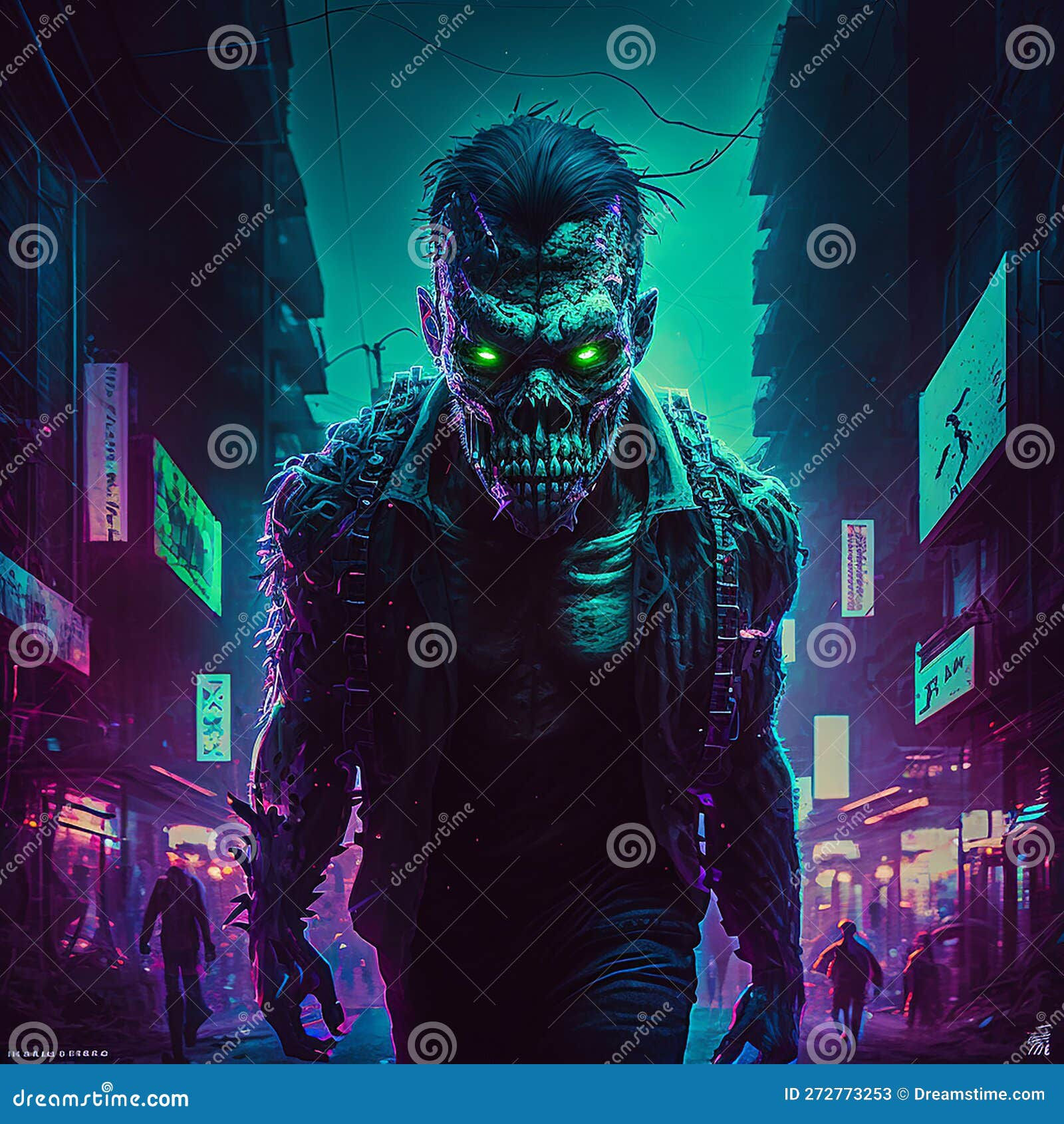 Wallpaper #-ABl5Y4BSdW8dNouzQsN3 Cyberpunk Zombie Wasteland Stock Illustrations 2 Cyberpunk Zombie