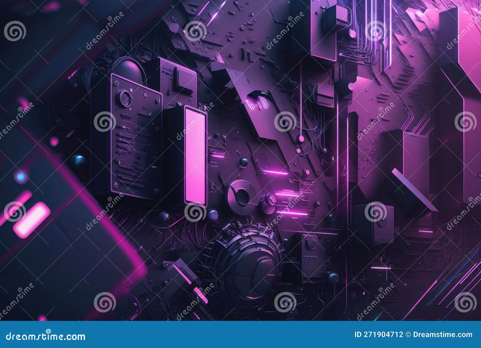 Wallpaper #TzGVNZMB5zzyi_yYJ1cv49 An Illustration of a Cyberpunk Abstract Background Generation AI Stock