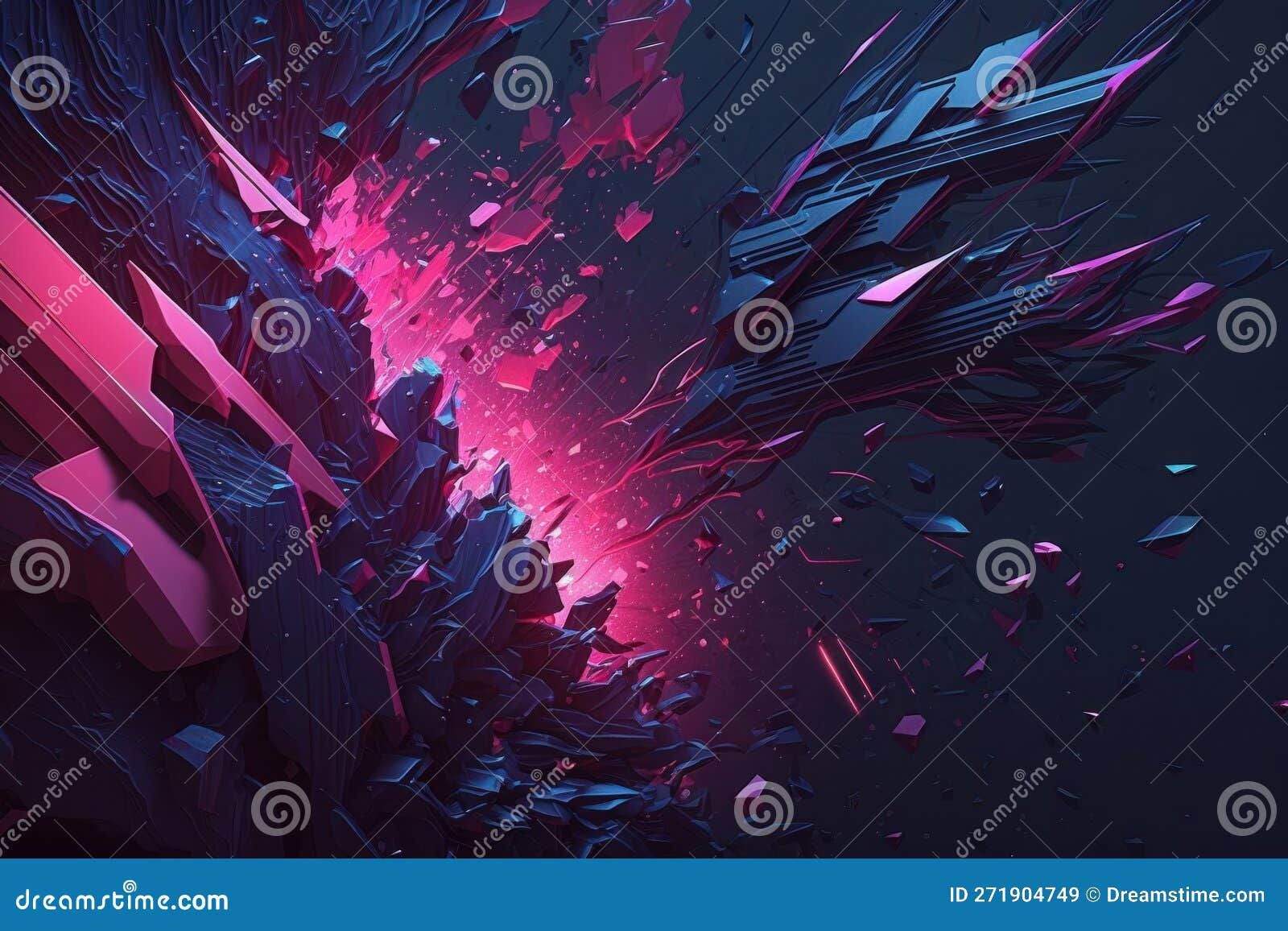 Wallpaper #TzGVNZMB5zzyi_yYJ1cv43 An Illustration of a Cyberpunk Abstract Background Generation AI Stock