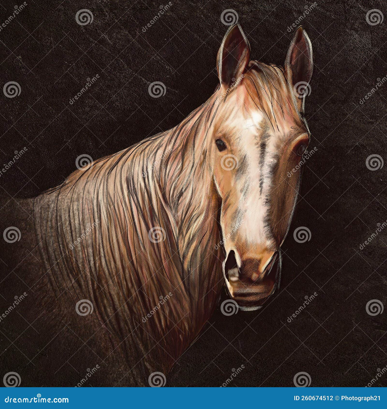 Wallpaper #bWfaEpMBSpphPi3-4_0h324 Illustration of a Horse on a Black Background Stock Photo Image of