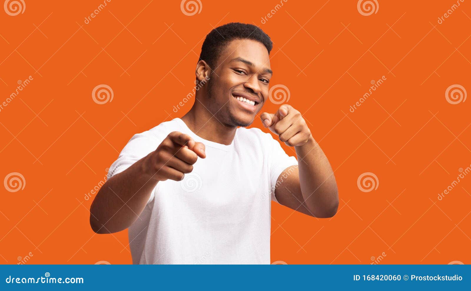 Wallpaper #IWf6_JIBSpphPi3-lZoB228 Happy Black Man Choosing You Over Orange Background Stock Photo Image