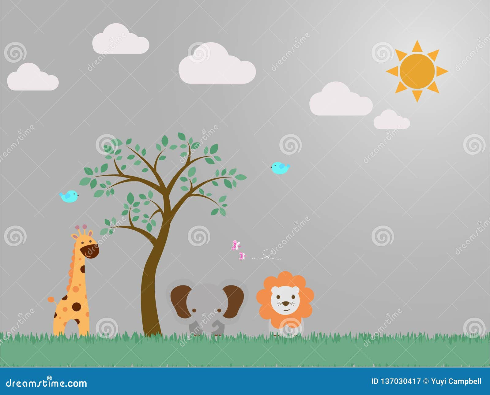 Wallpaper #cnfyJ5MB-pgBXx60d6j2136 Illustration of Different Animal in Jungle Safari Vectorelephant