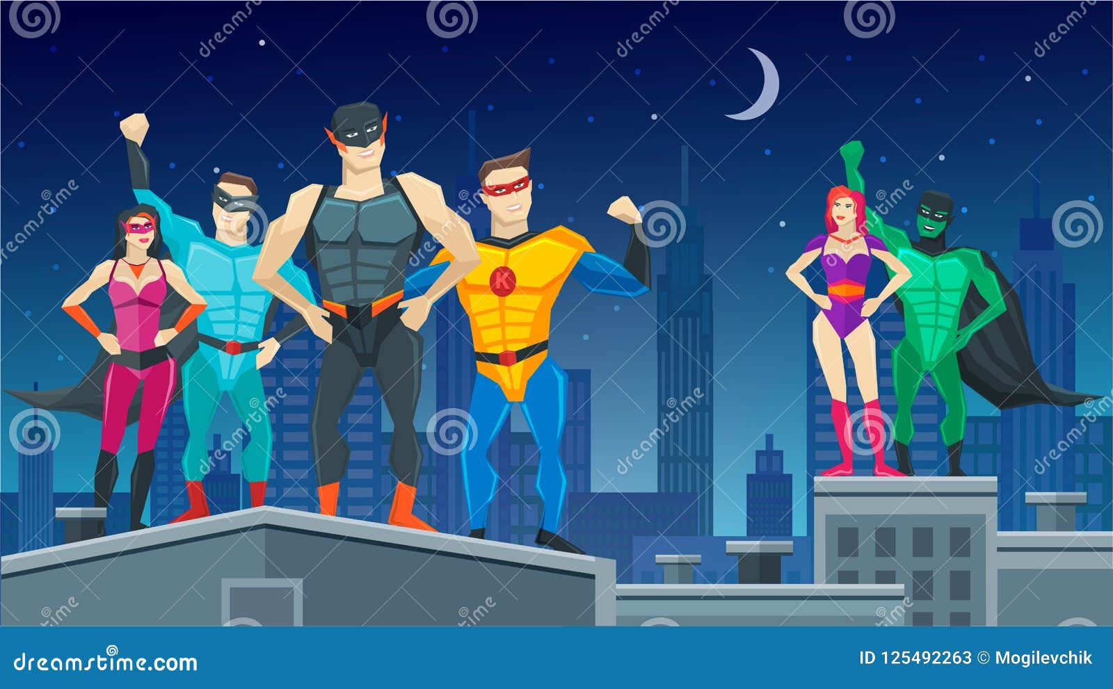 Wallpaper #ZVI9NpMBMJD5Jq7_7Qk394 Superheroes Team Composition Stock Vector Illustration of Power