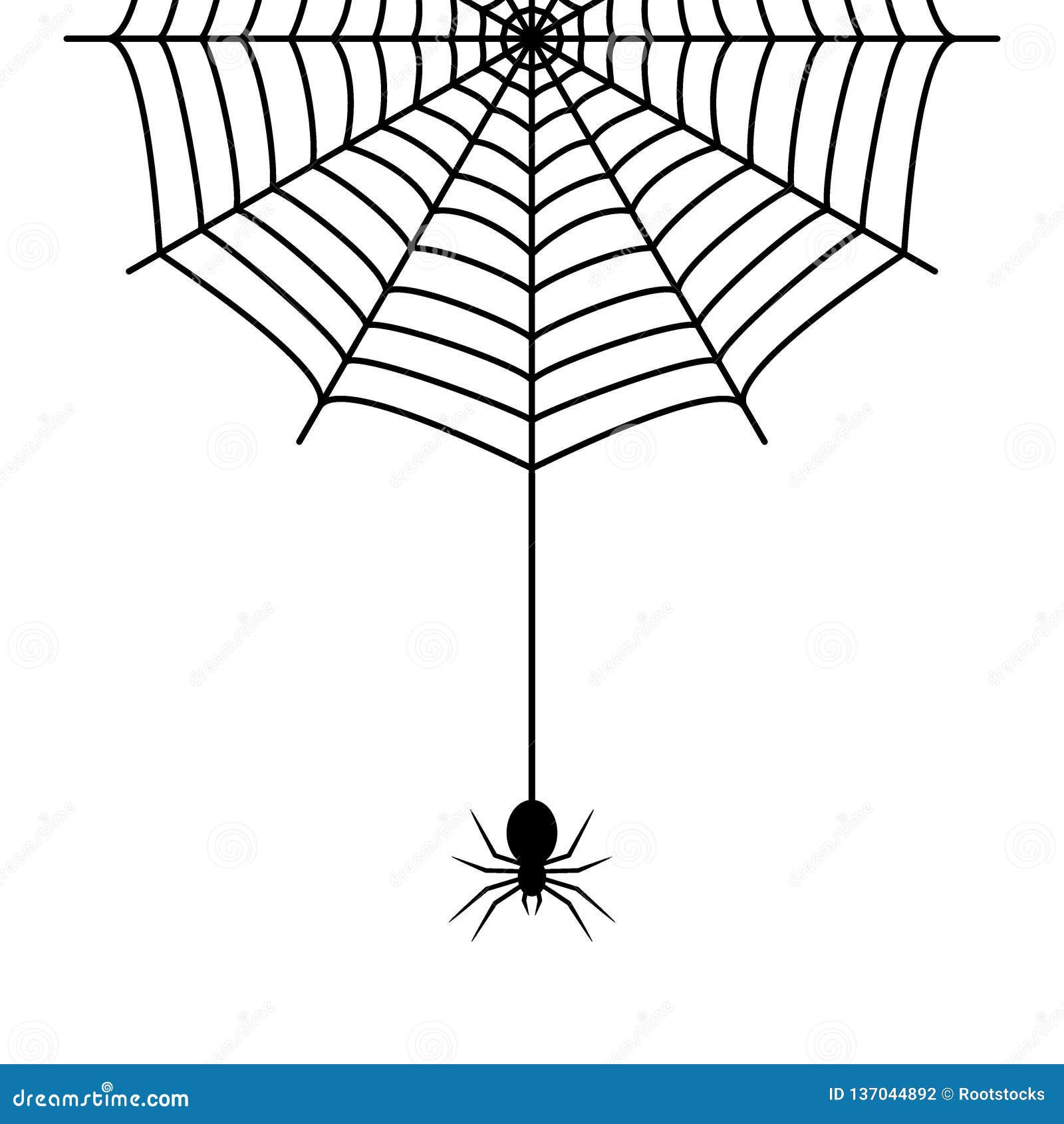 Wallpaper #aRnOEo8BtGB6xQ786WQF24 Spider Hanging on the Cobweb Thread Stock Illustration Illustration