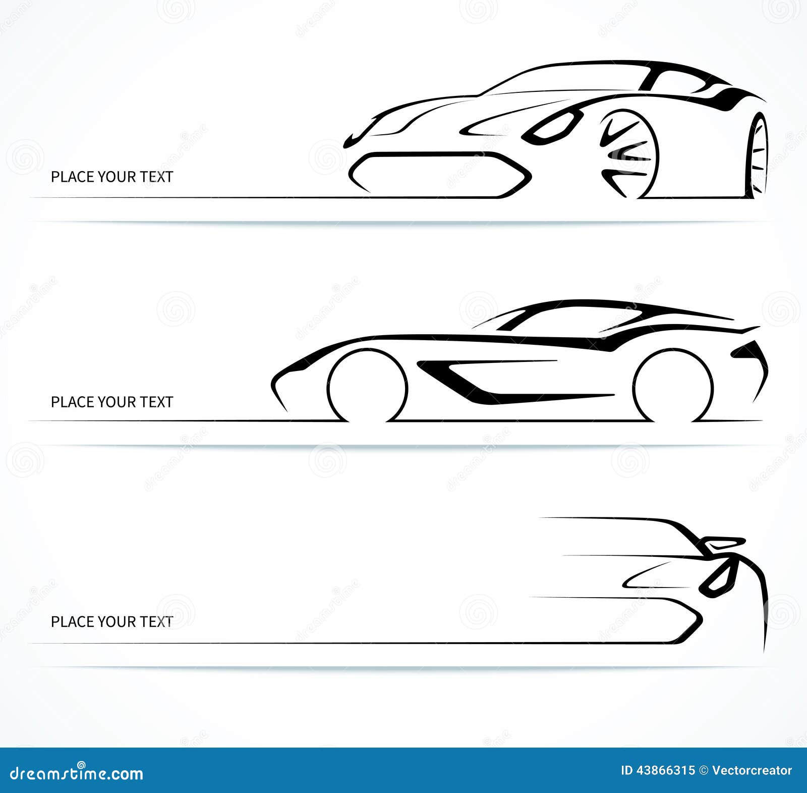 Wallpaper #yWjGE5MBSpphPi3-JwG7112 Set of Abstract Linear Car Silhouettes Stock Vector Illustration of