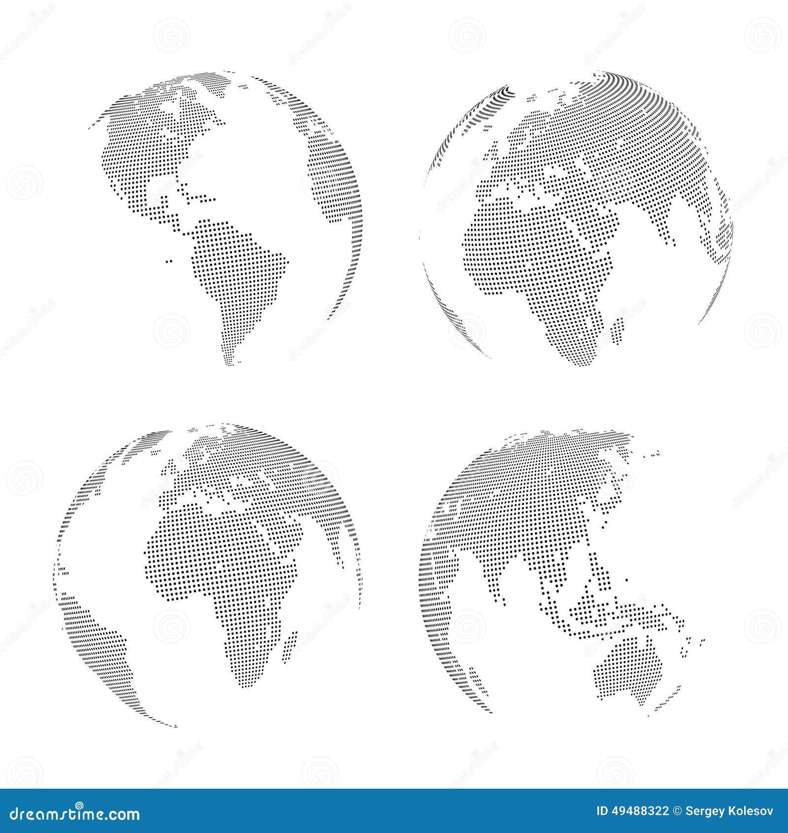 Wallpaper #BGcT6pIBSpphPi3-TUVE157 Set of Vector Abstract Dotted Globes Stock Vector Illustration of