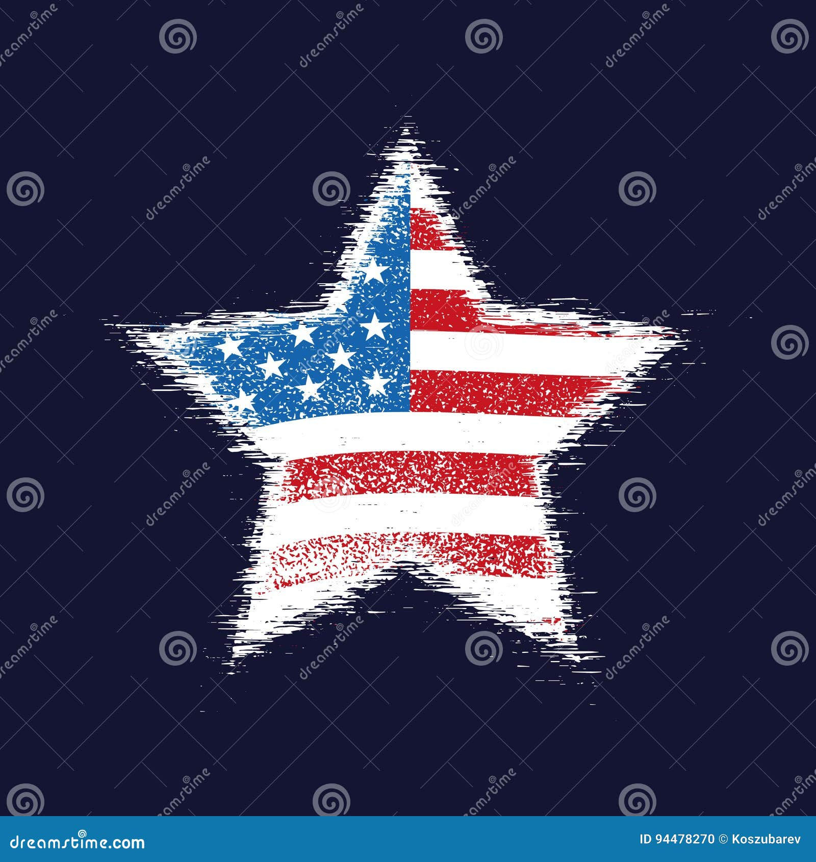 Wallpaper #CF1E7 The American Flag Print as Star Shaped Symbol Big Star American Flag