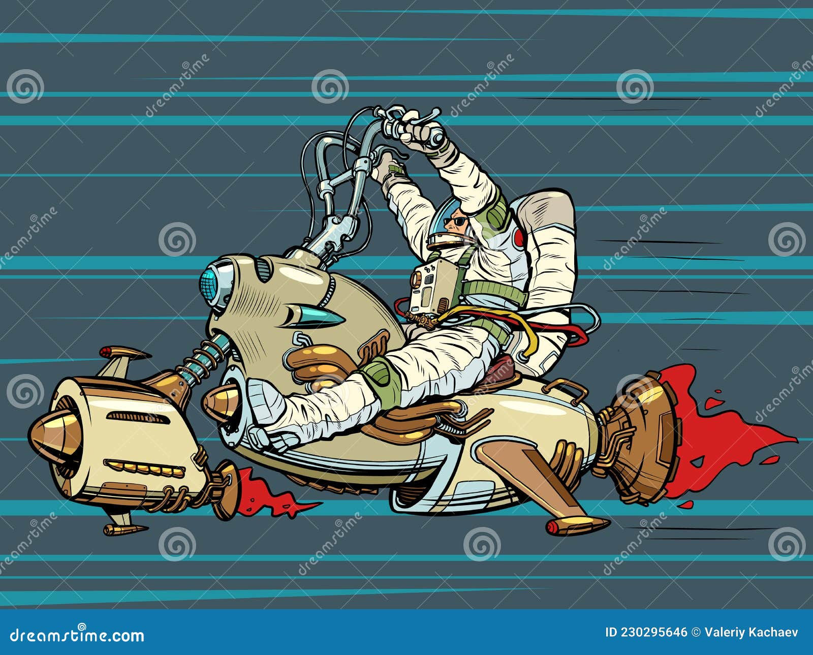 Wallpaper #WkD9LpMBJhL2WPbal7s-147 Astronaut on the Motorcycle Biker Cosmonaut Rides Through the Universe