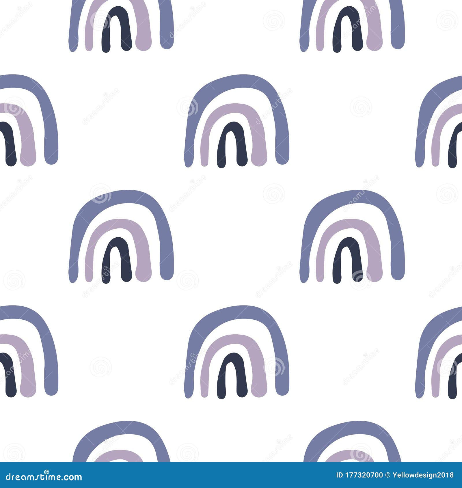 Wallpaper #_2eP9ZIBSpphPi3-1n_c30 Simple Hand Drawn Rainbow Doodle Vector Seamless Pattern Creative