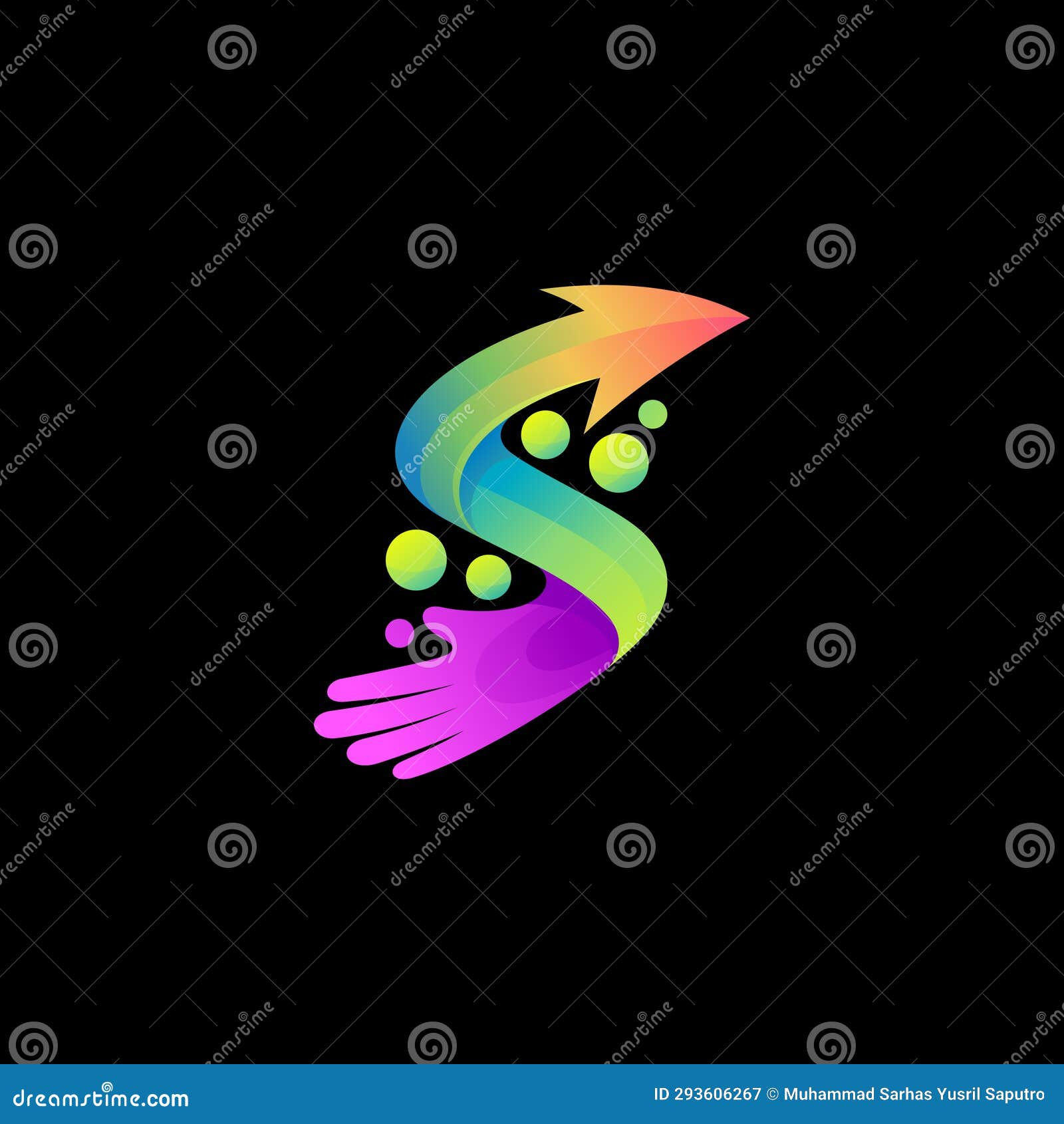 Wallpaper #rx08LZMBlOZrFDOkPs-y264 S Logo and Arrow Design Social Colorful Logos Stock Vector