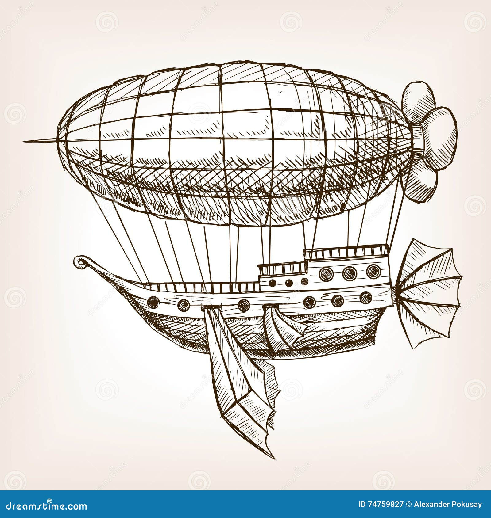 Wallpaper #jm3wa5cBycdYOYFTqXKd196 Airship Sketch Flying Airship Sketch Style Vector Illustration Old