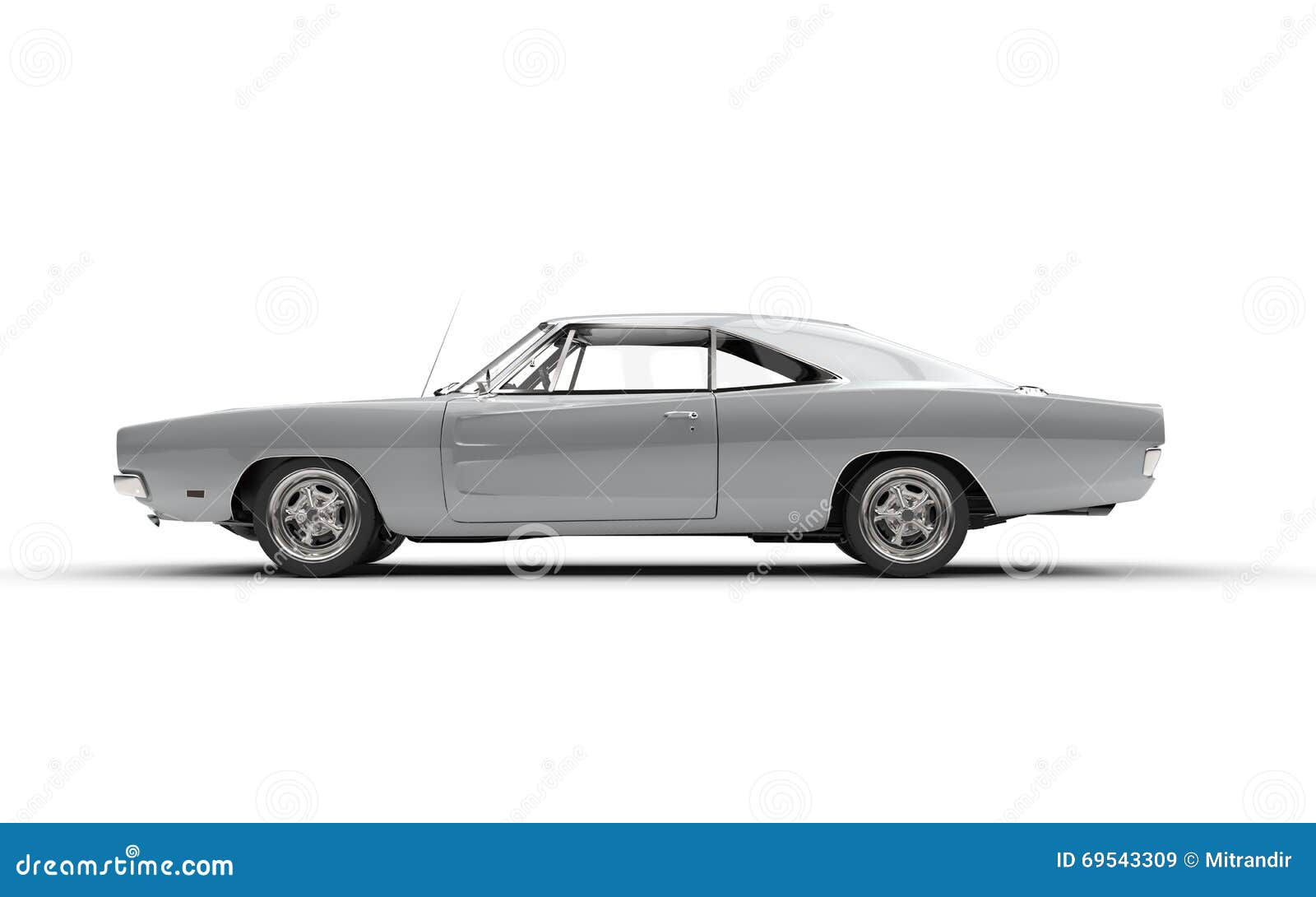 Wallpaper #s2j0H5MBSpphPi3-DSxF254 Silver Metallic Retro Muscle Car Side View Stock Image Image of