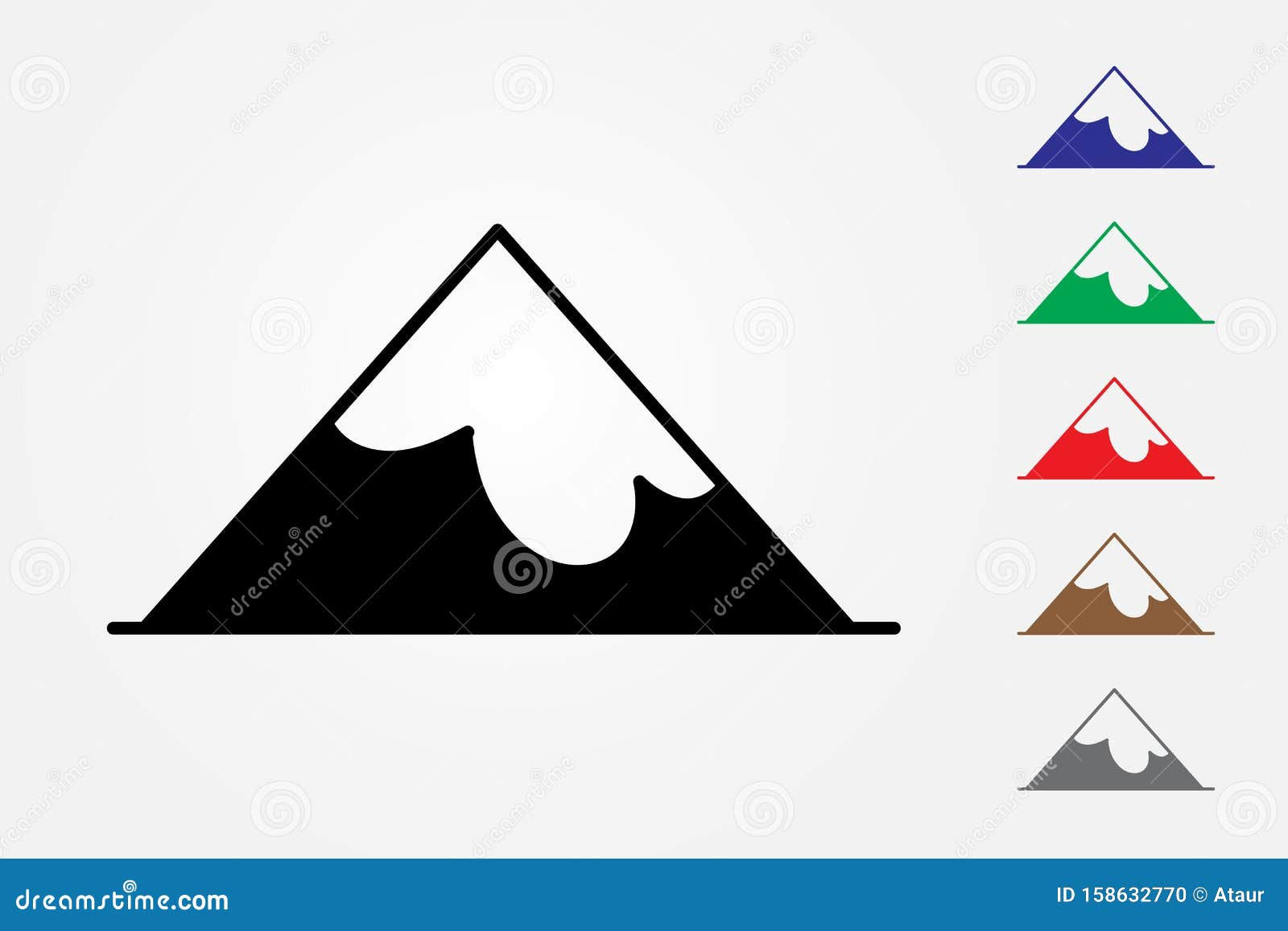 Wallpaper #x--qS5MBMN-XEVvVnztn253 Simple Cool Mountain Peak Logo Vector Using Many Colors on White