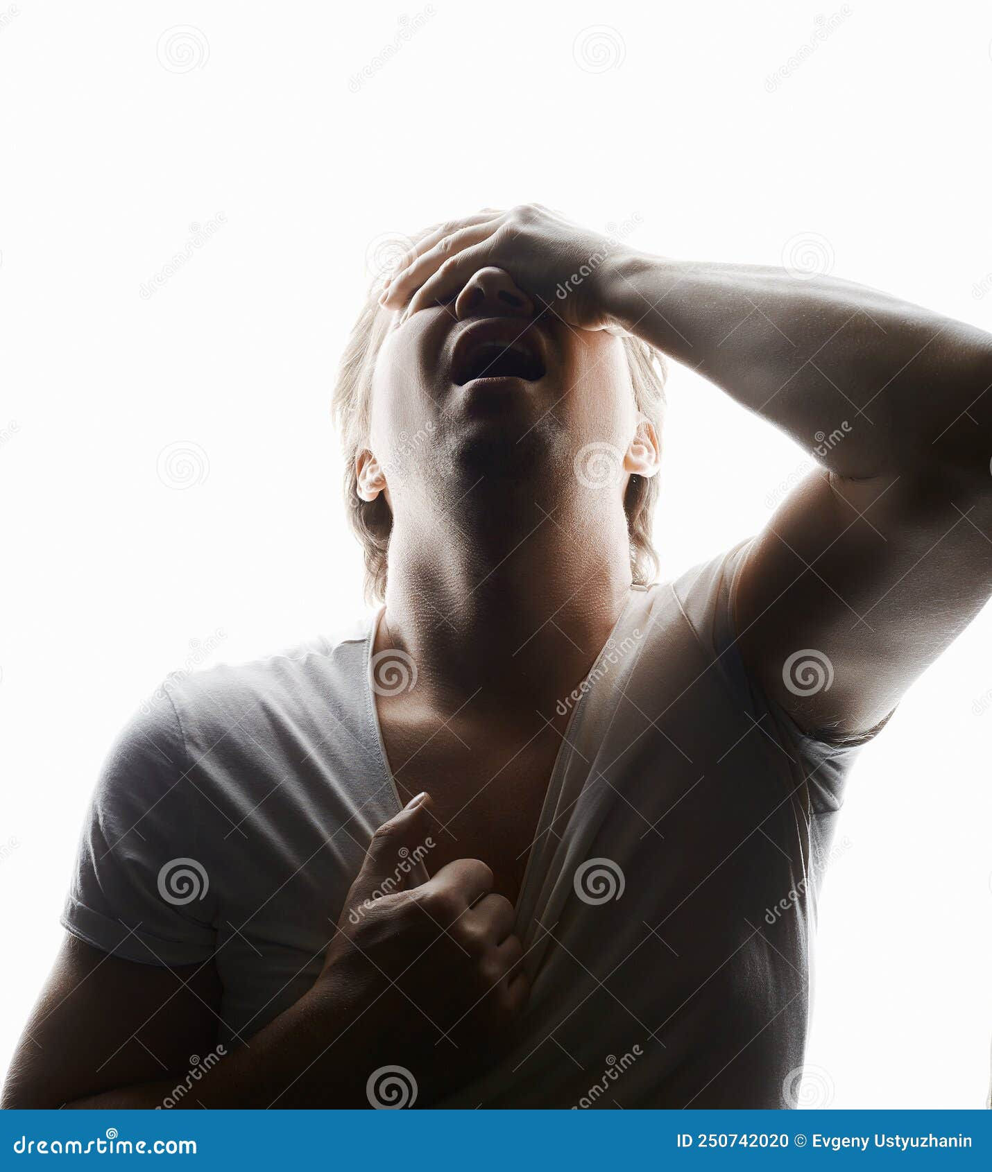 Wallpaper #q2eP65IBSpphPi3-00yX122 Screaming and Crying Man Portrait Stock Photo Image of Macho Hair